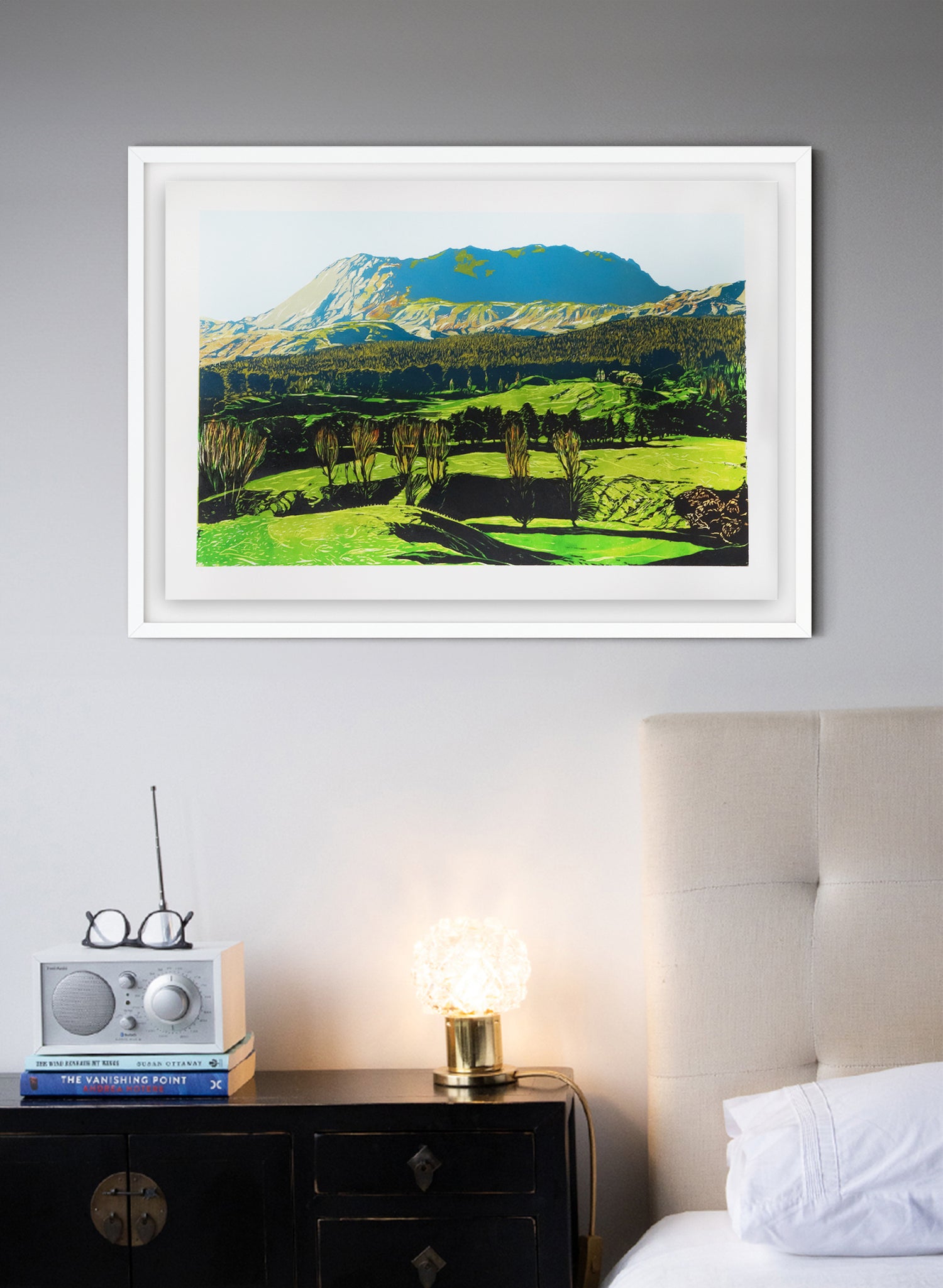 MT KAHURANAKI TRIPLE PEAKS | Large - Woodblock Print