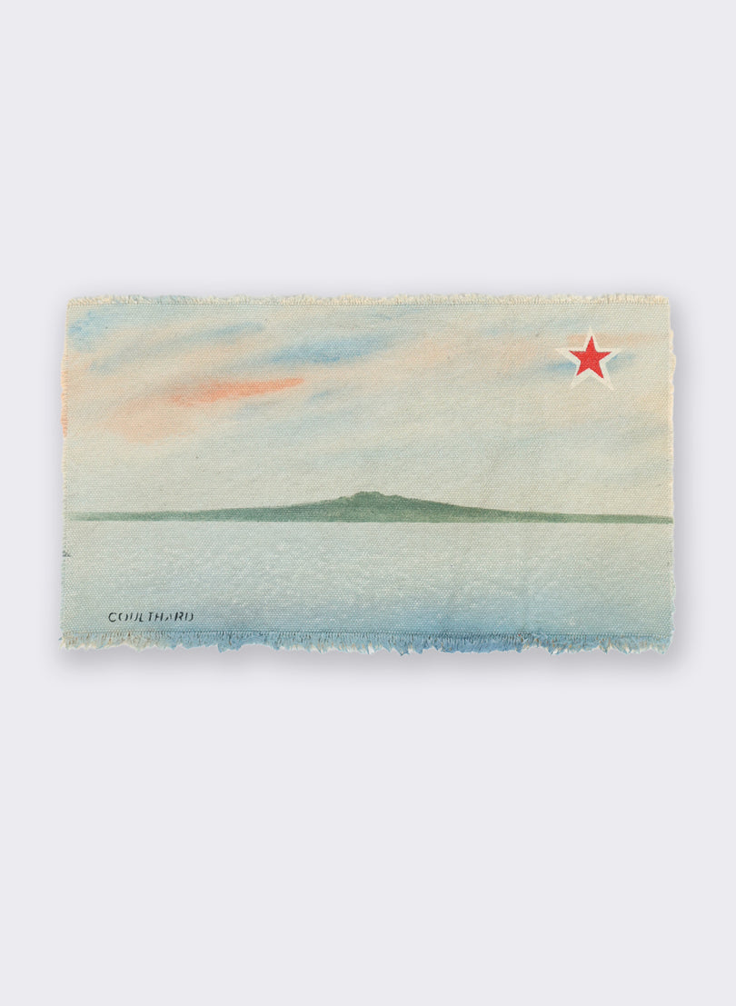 Rangitoto - Postcard Artwork - Light Blues