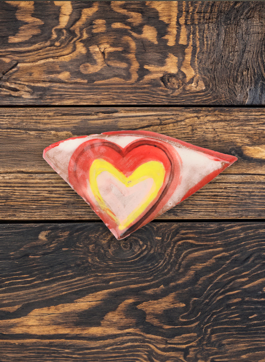 Wall Tile - Red &amp; Yellow Heart