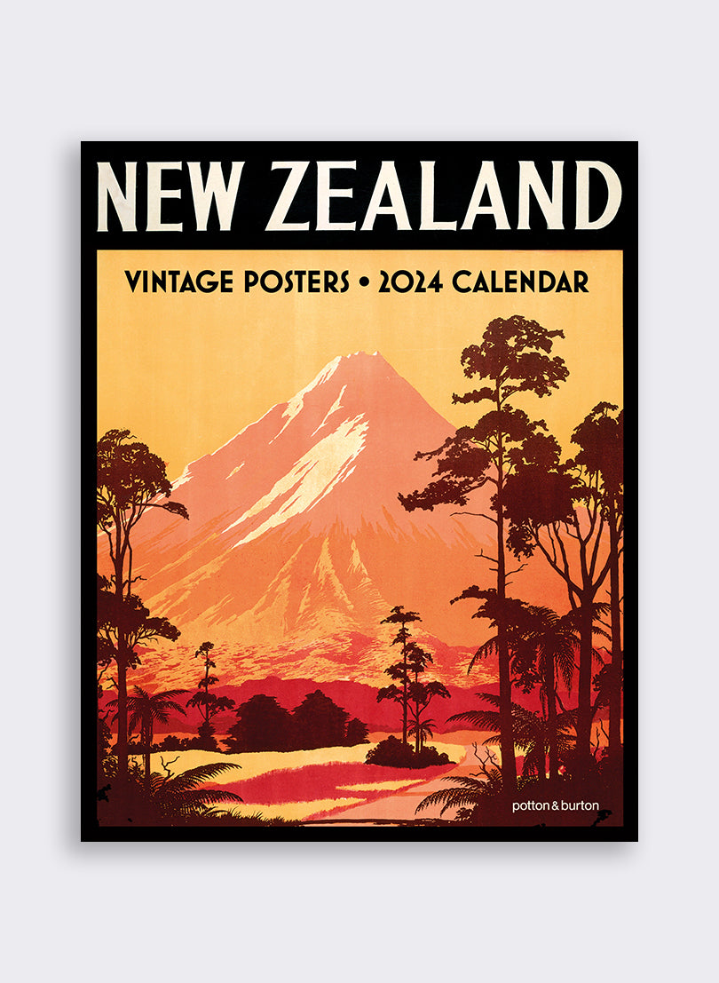 New Zealand Vintage Posters Calendar 2024 - Small