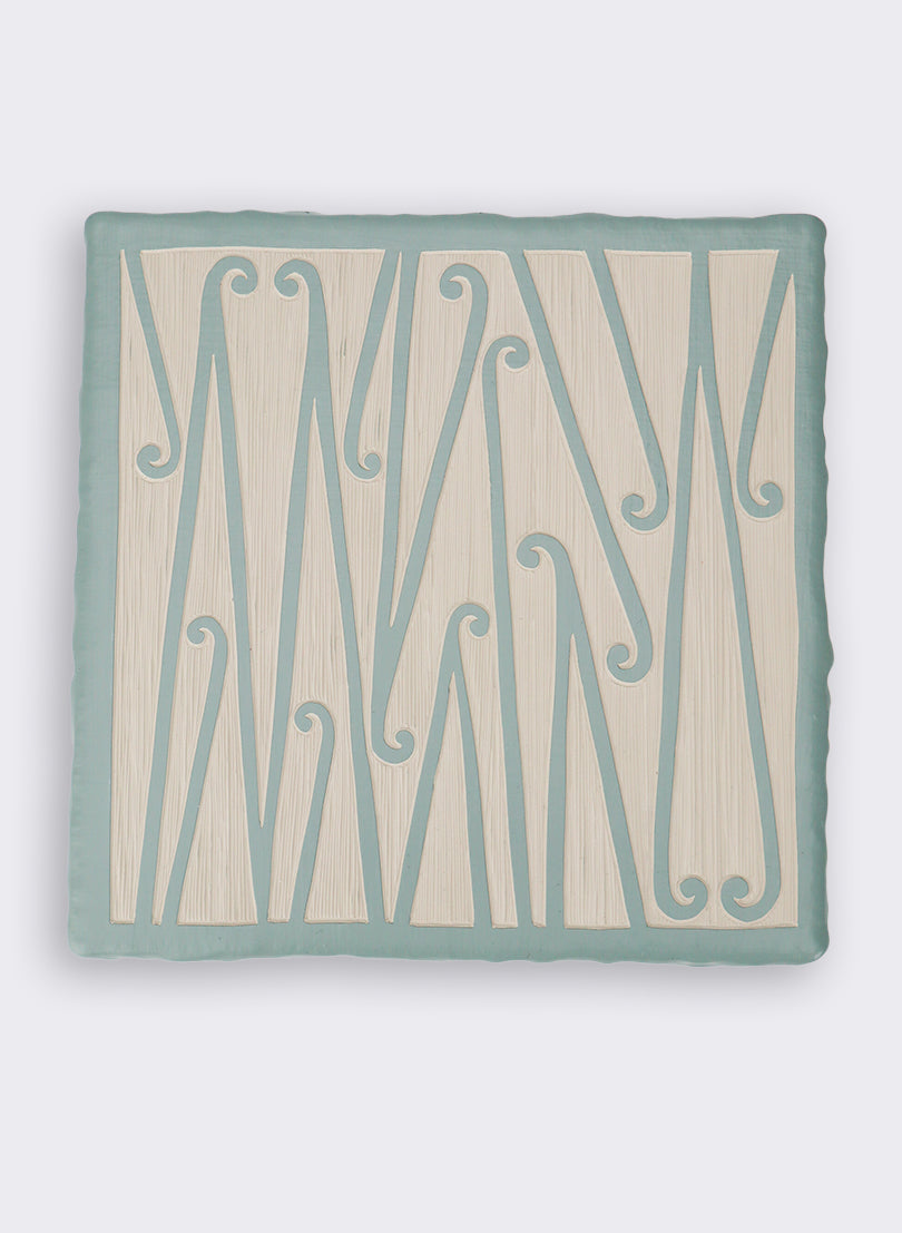 Te Heke 1 Smoky Green - Original Carved Painting