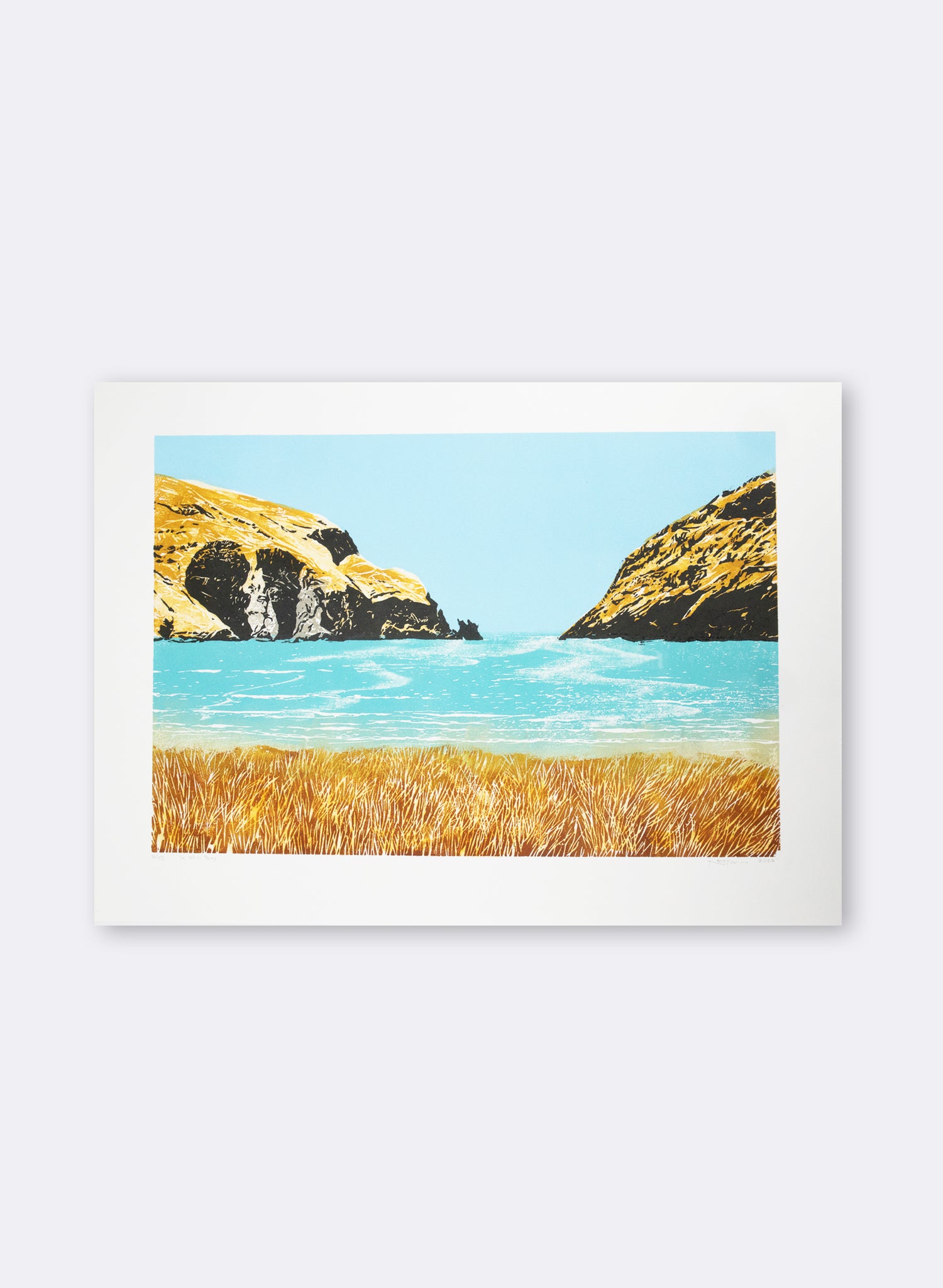 Le Bons Bay - Woodblock Print