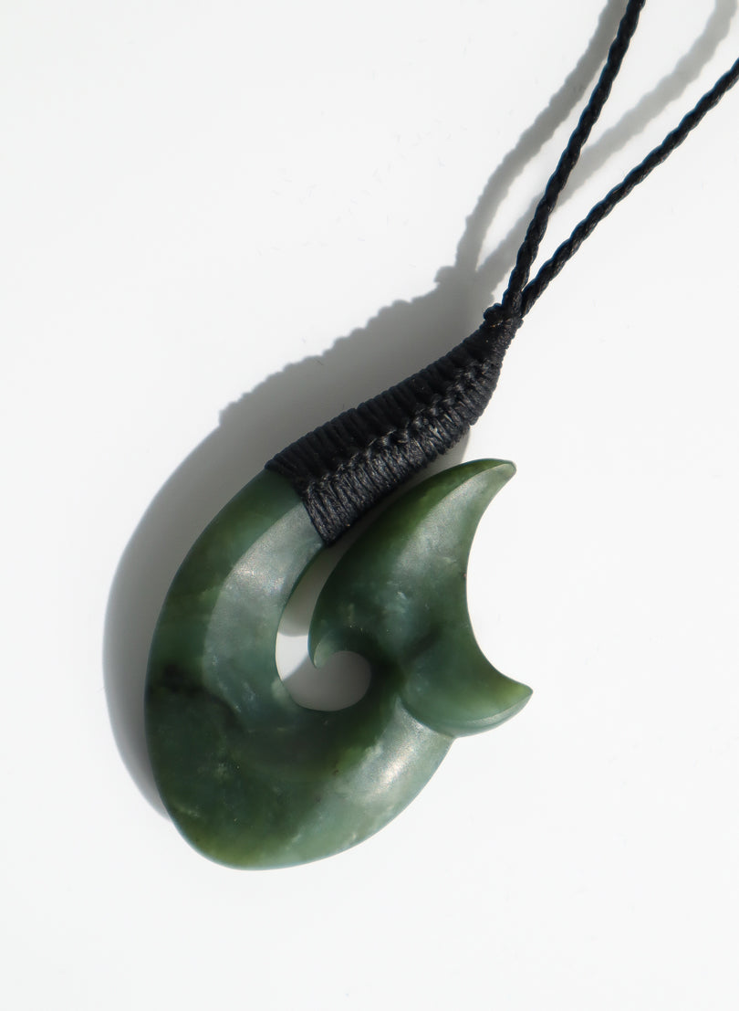 Hei Matau Greenstone Pendant
