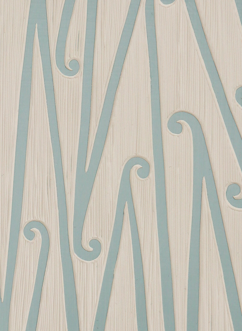 Te Heke 1 Smoky Green - Original Carved Painting