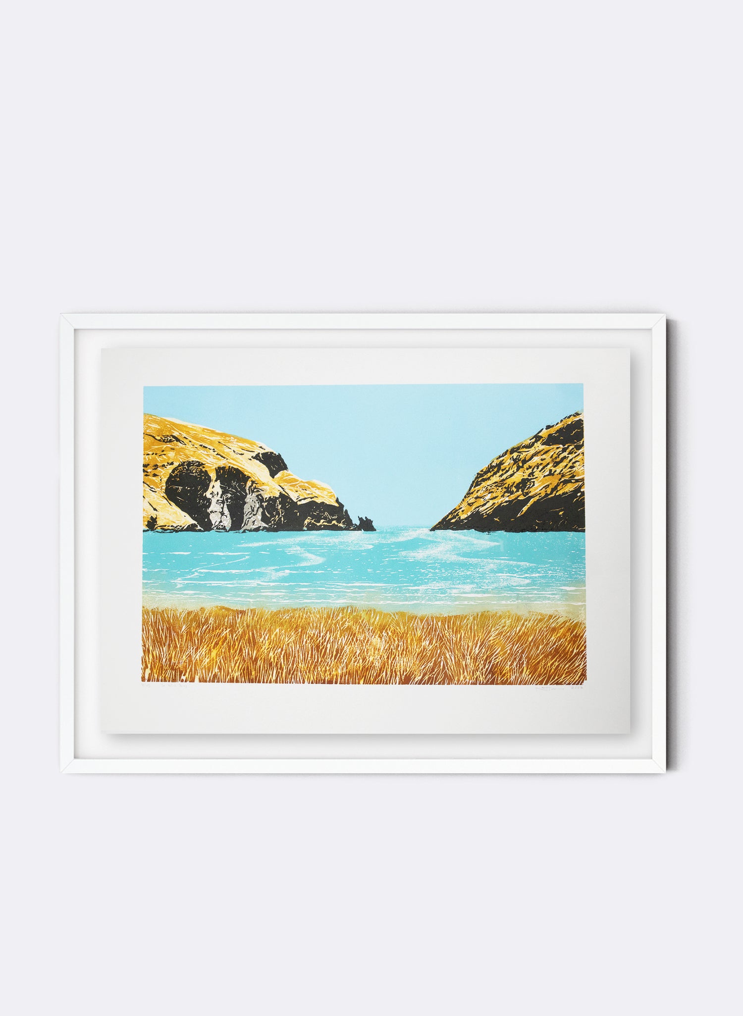 Le Bons Bay - Woodblock Print