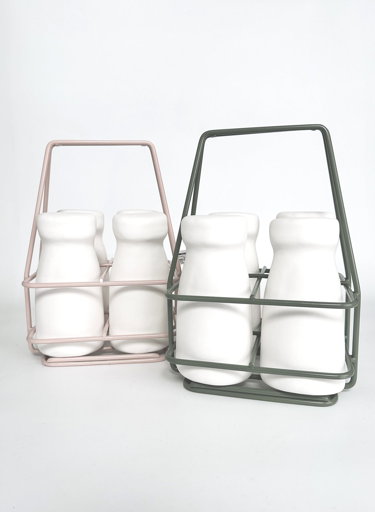 Milk Crate & Bottles in Sage or Blush