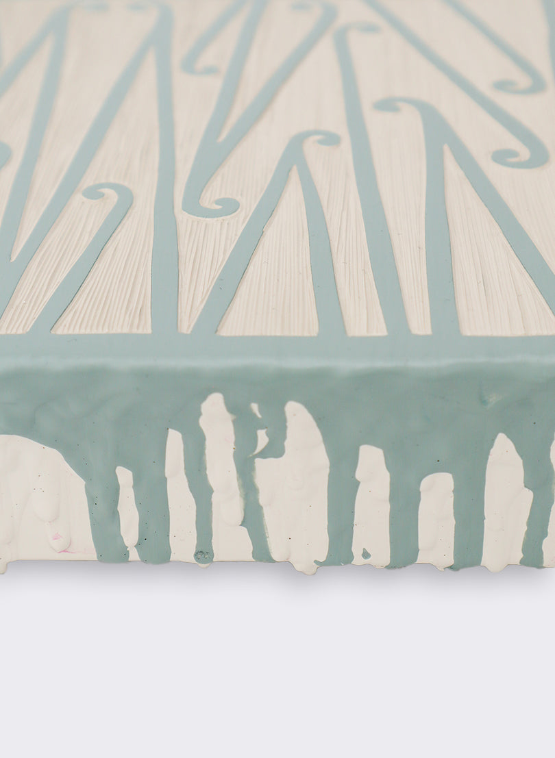 Te Heke 1 Smoky Green - Original Carved Painting