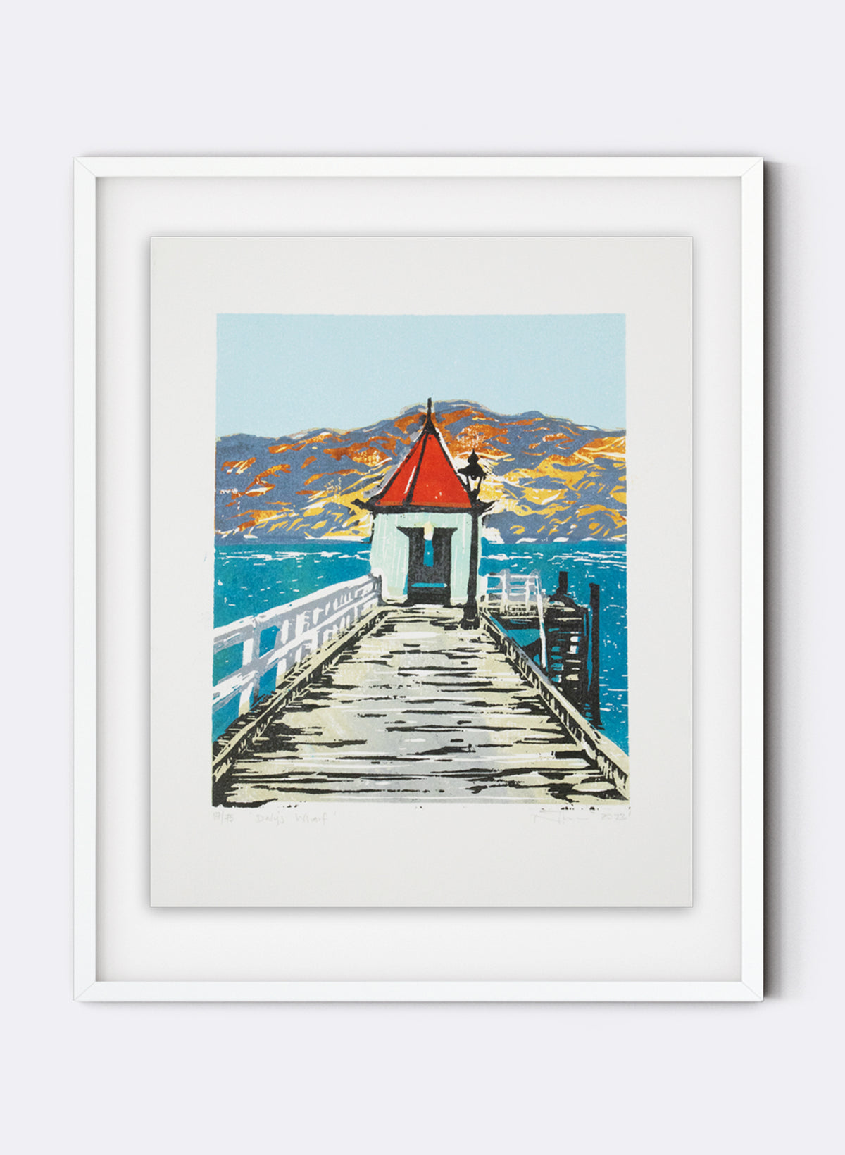 Dalys Wharf - Woodblock Print