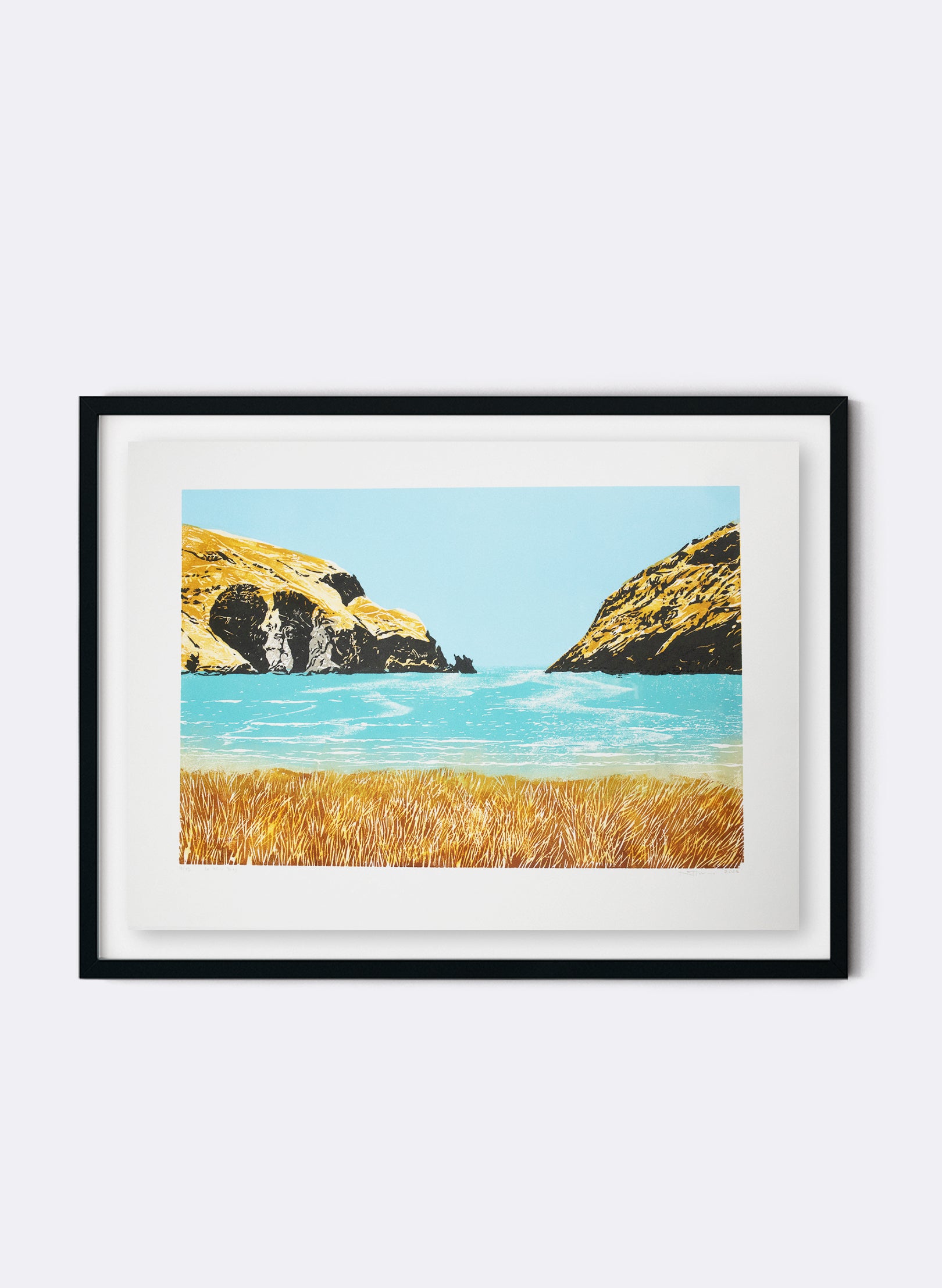 Le Bons Bay - Woodblock Print
