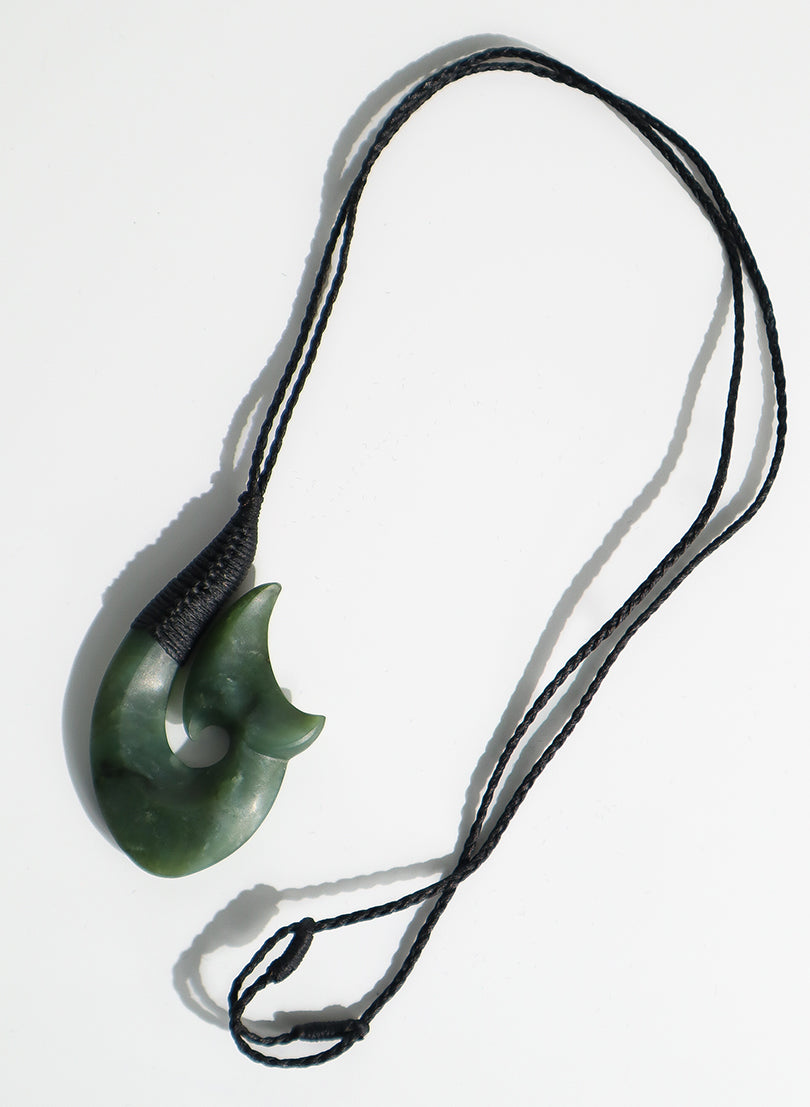 Hei Matau Greenstone Pendant