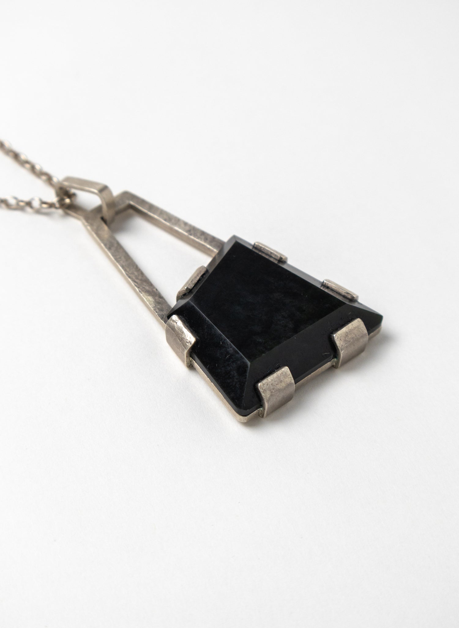 Faceted Pounamu Geometric Pendant