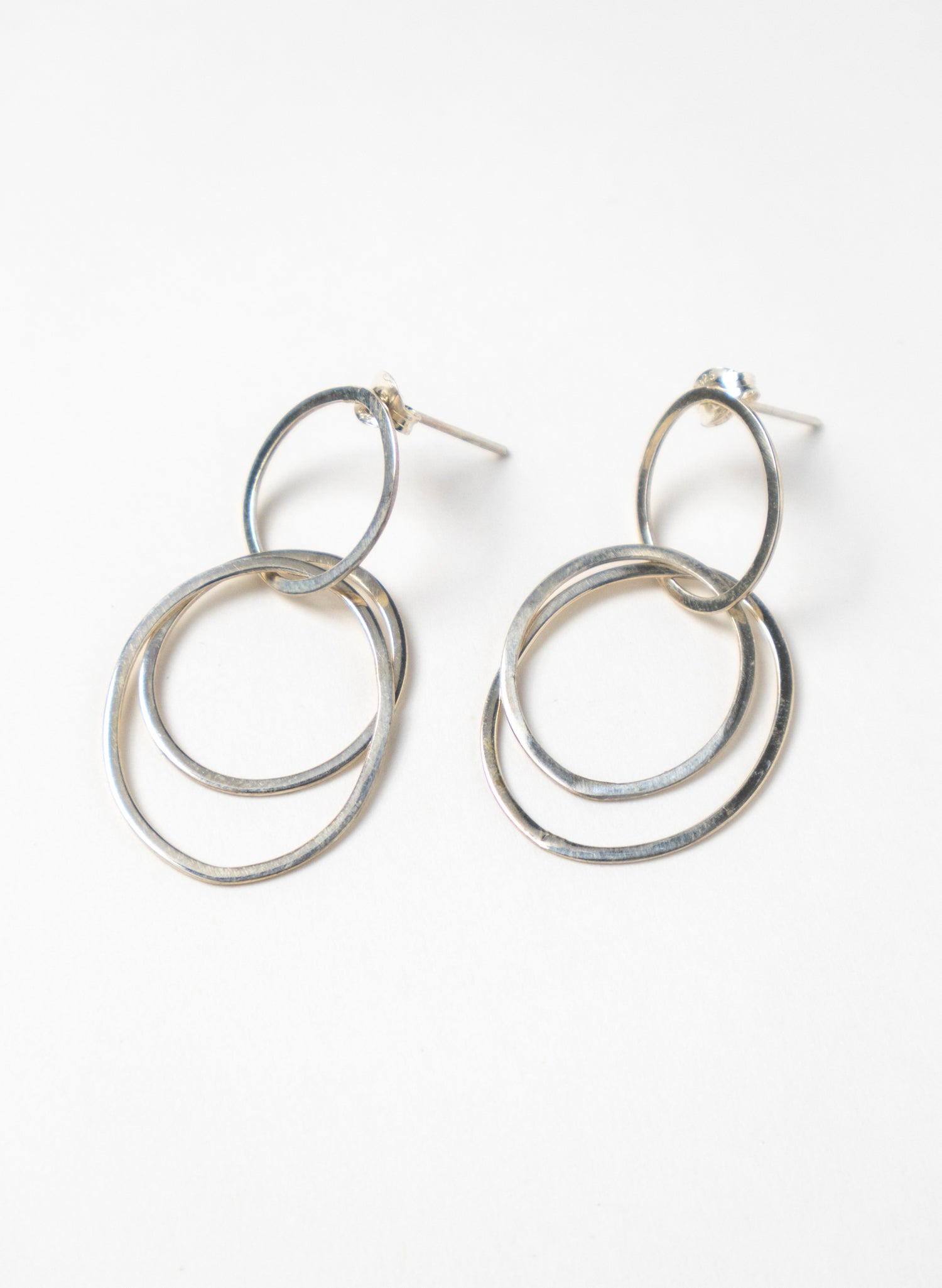 3 Link Stud Earrings