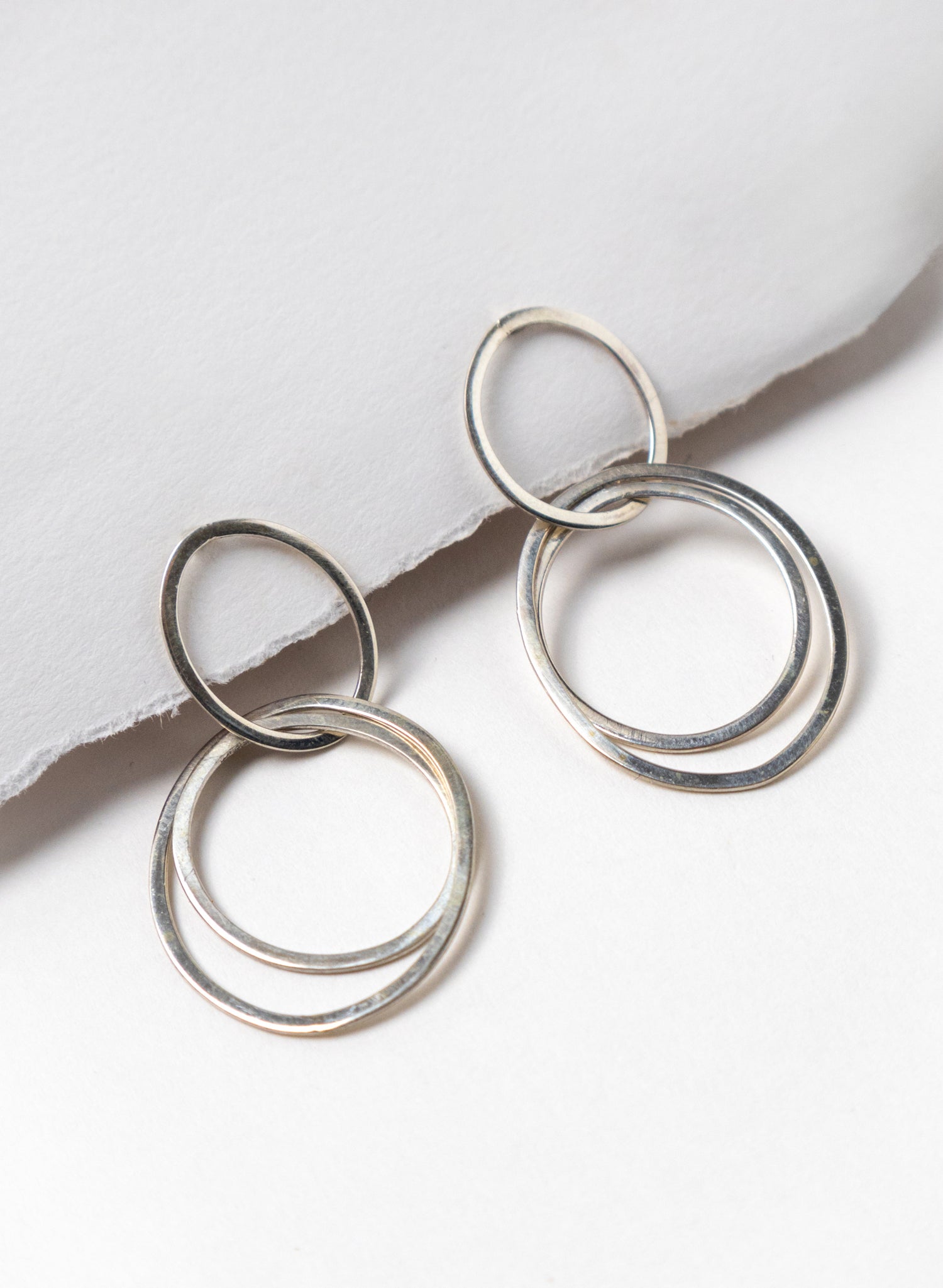 3 Link Stud Earrings