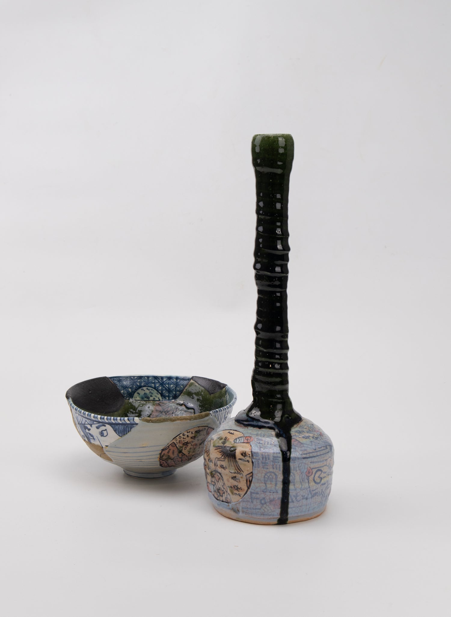 Iro-Shino Long Neck Bottle