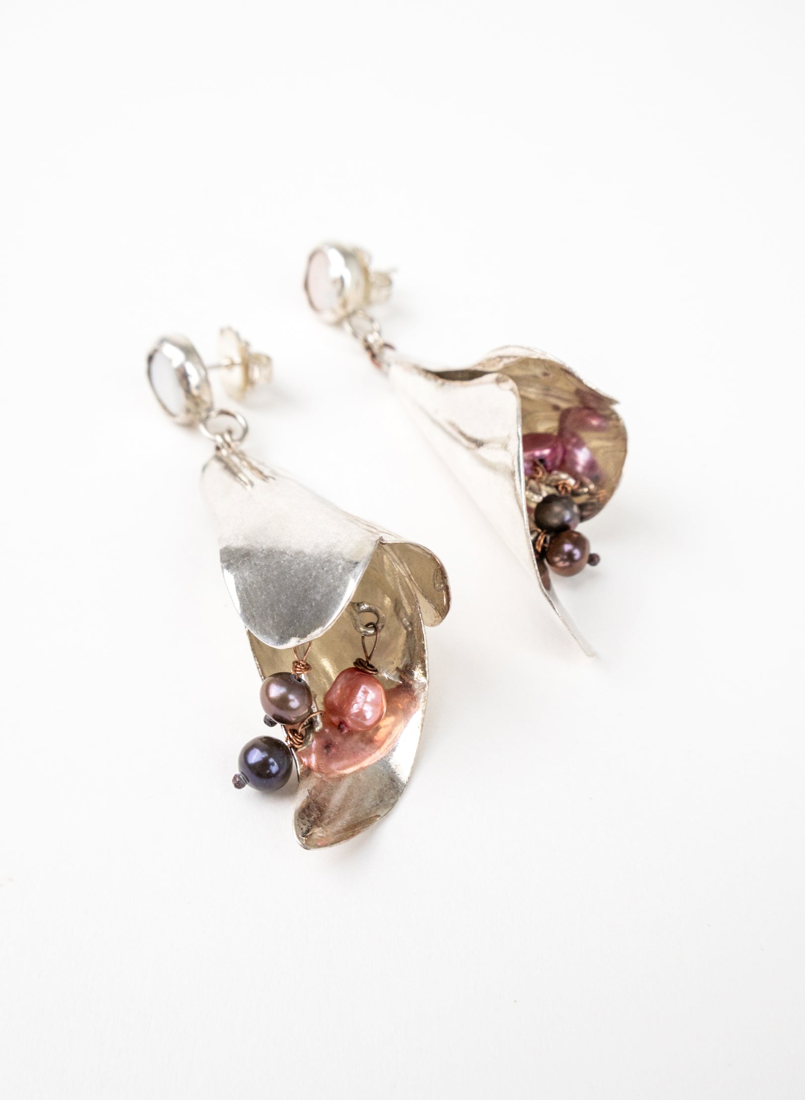 Fuchsia Flower Earrings