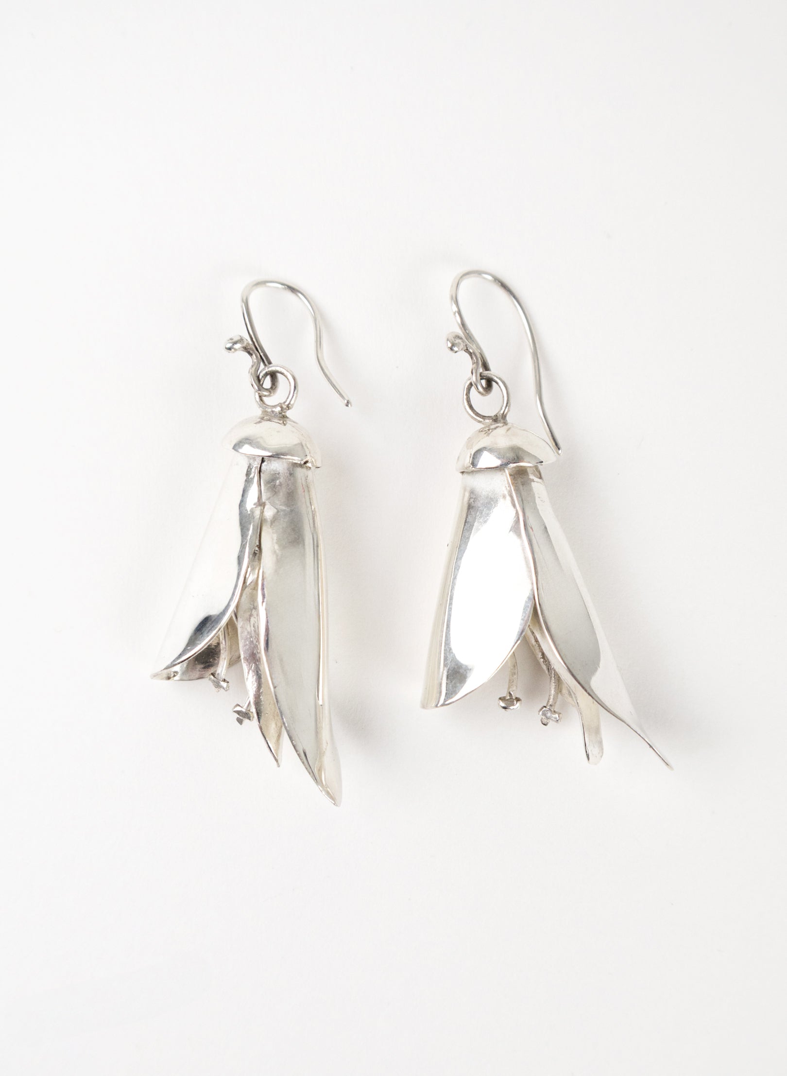 Silver Kōwhai Earrings