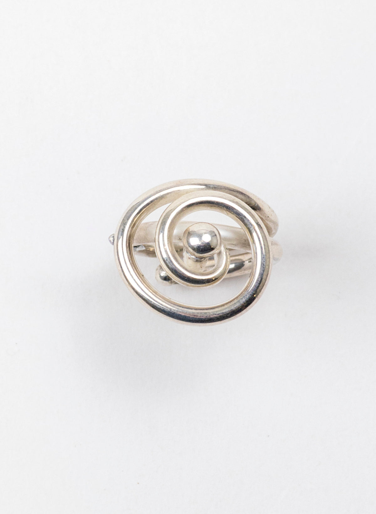 Modern Koru Silver Ring