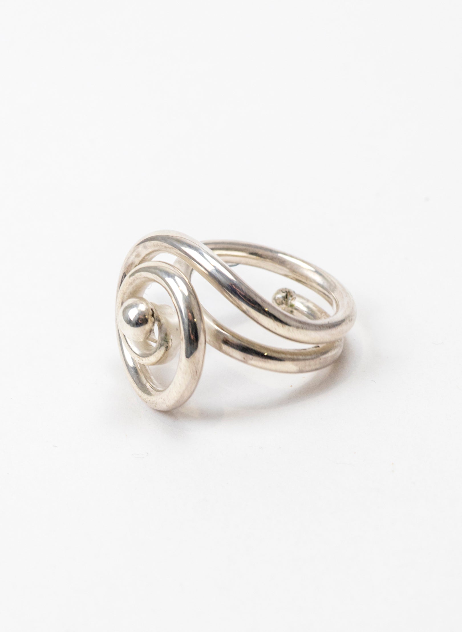 Modern Koru Silver Ring