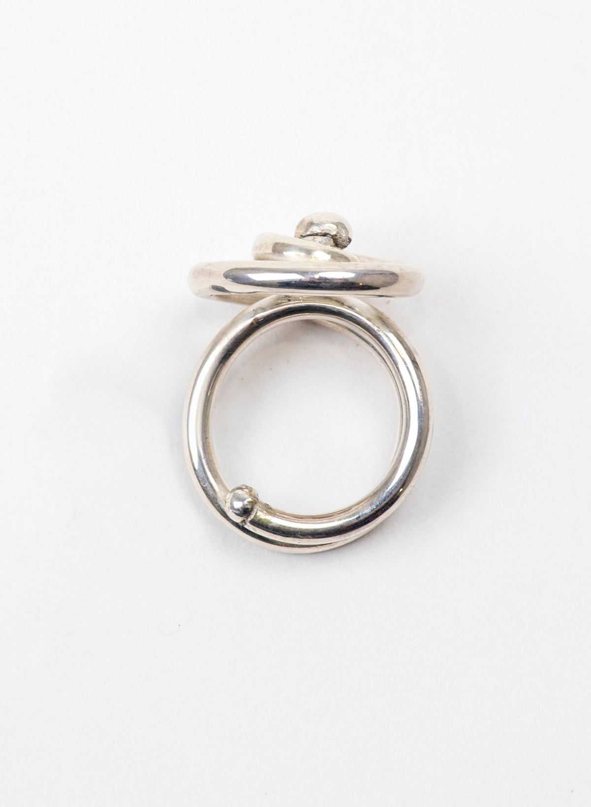 Modern Koru Silver Ring