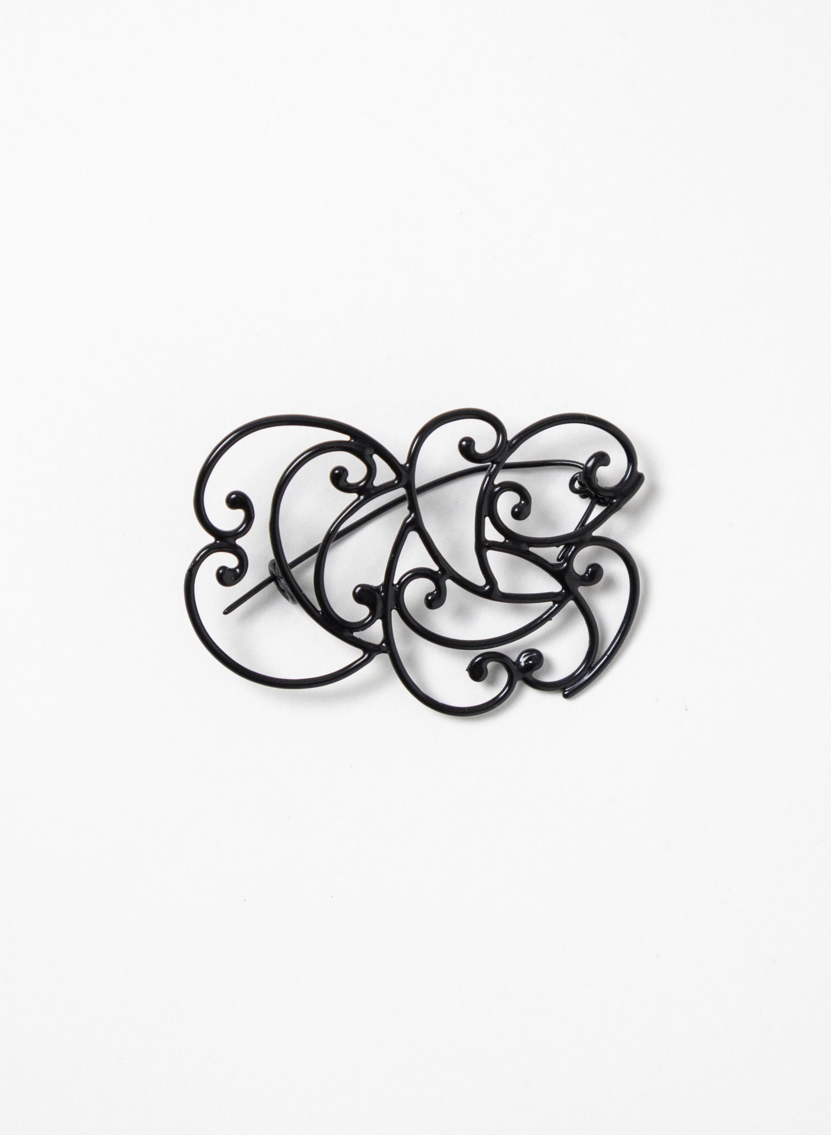 Koru Brooch Bronze / Black