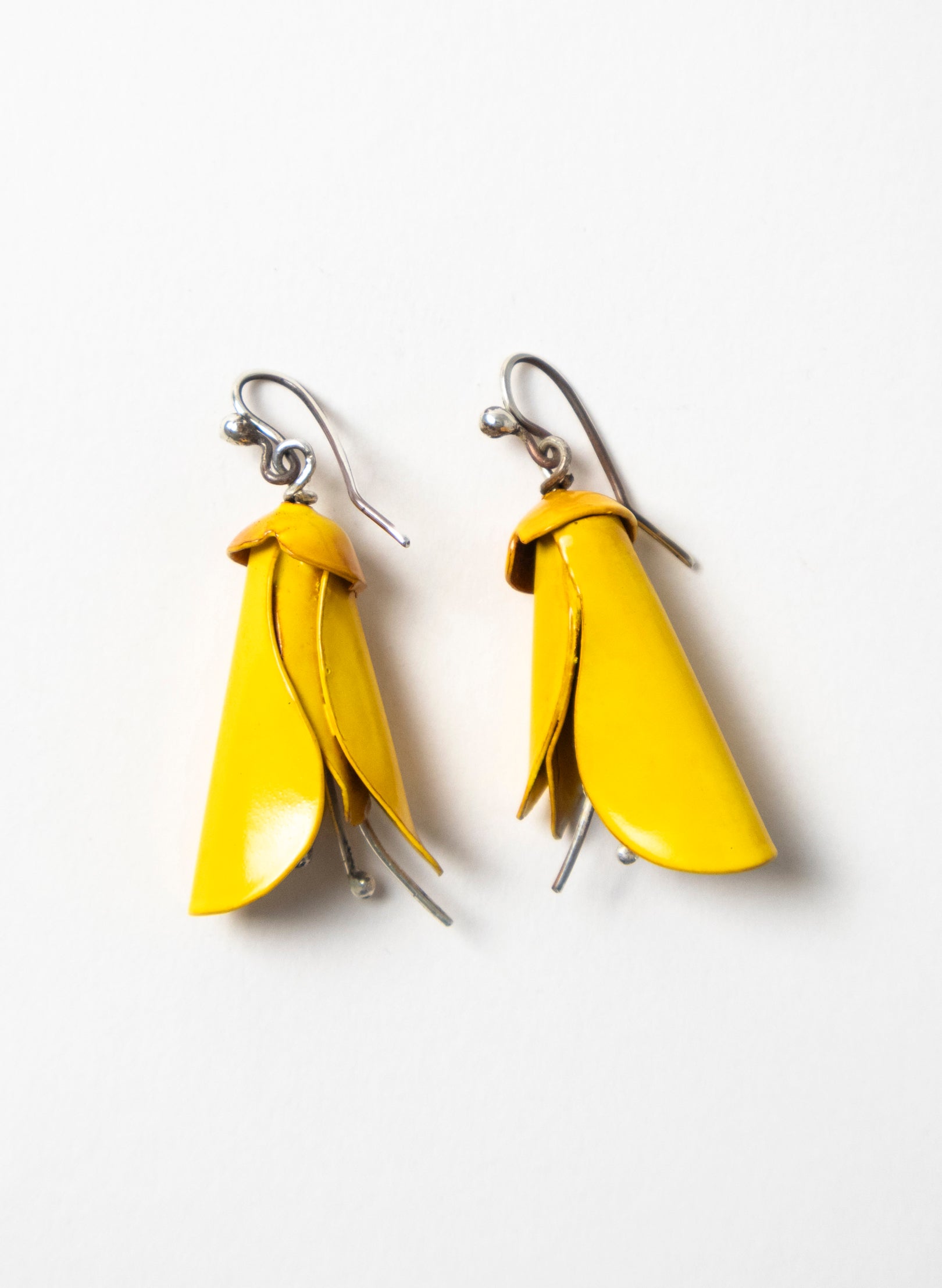 Yellow Powdercoated Kōwhai Earrings