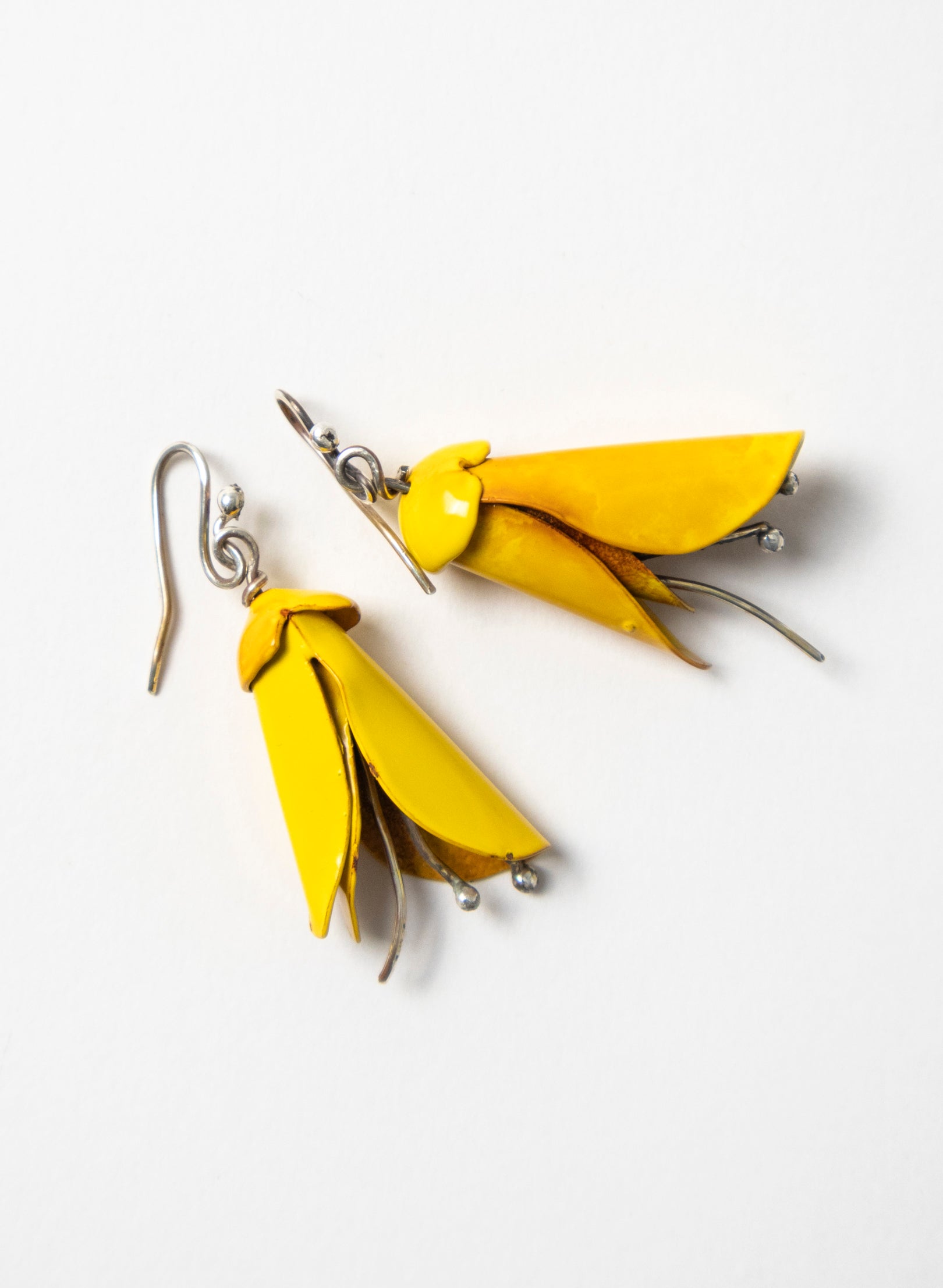 Yellow Powdercoated Kōwhai Earrings