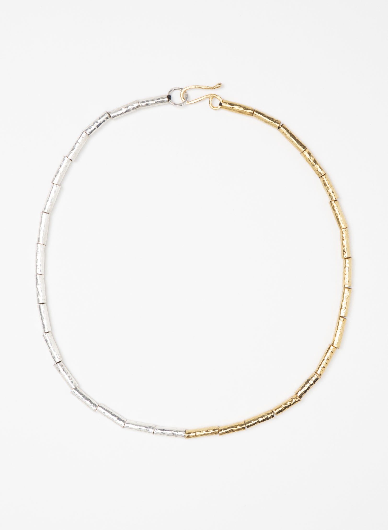 Kauri Bead Necklace - Silver & Gold
