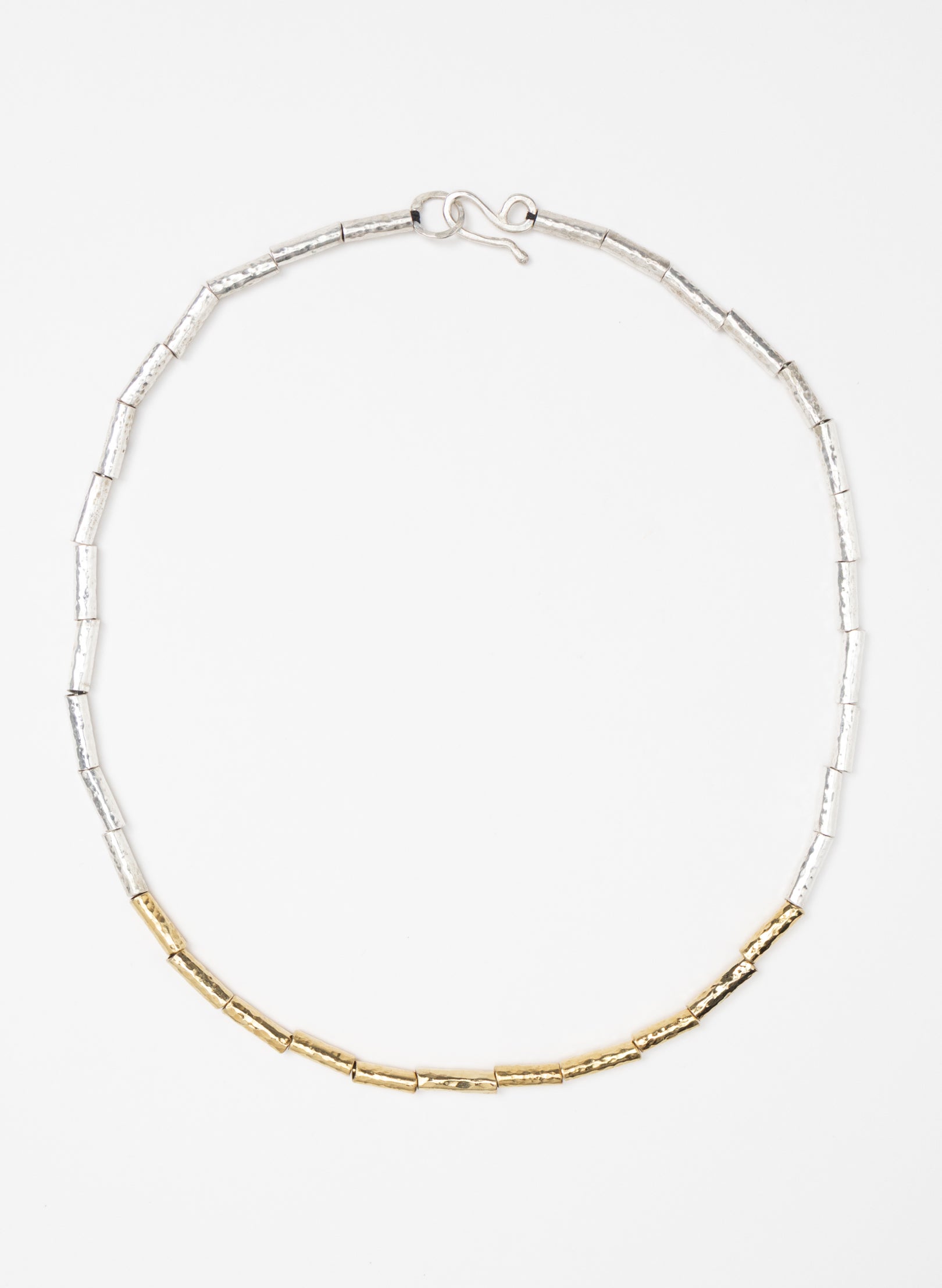 Kauri Bead Necklace - Silver & Gold