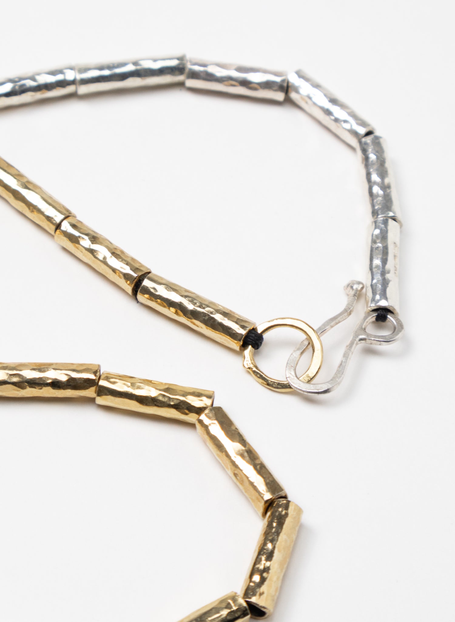 Kauri Bead Necklace - Silver & Gold