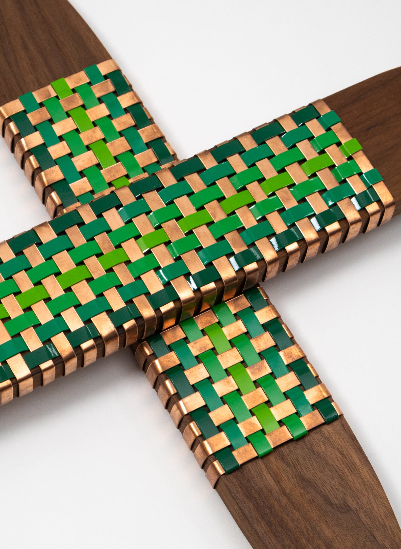 Greens And Copper Walnut Putiputi - Medium