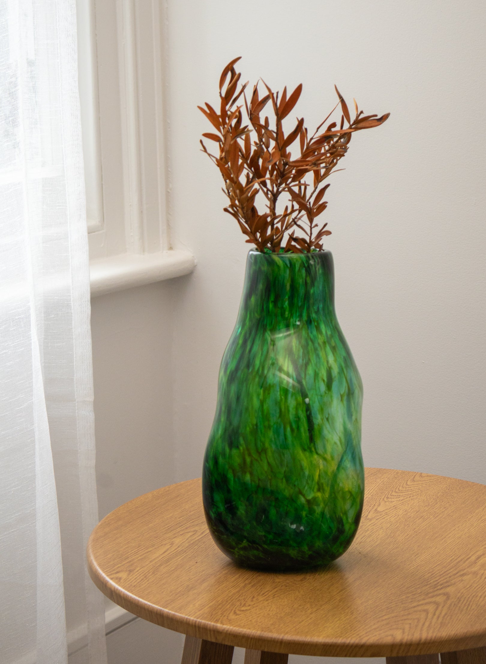 Greenstone Boulder Tube Neck Vase