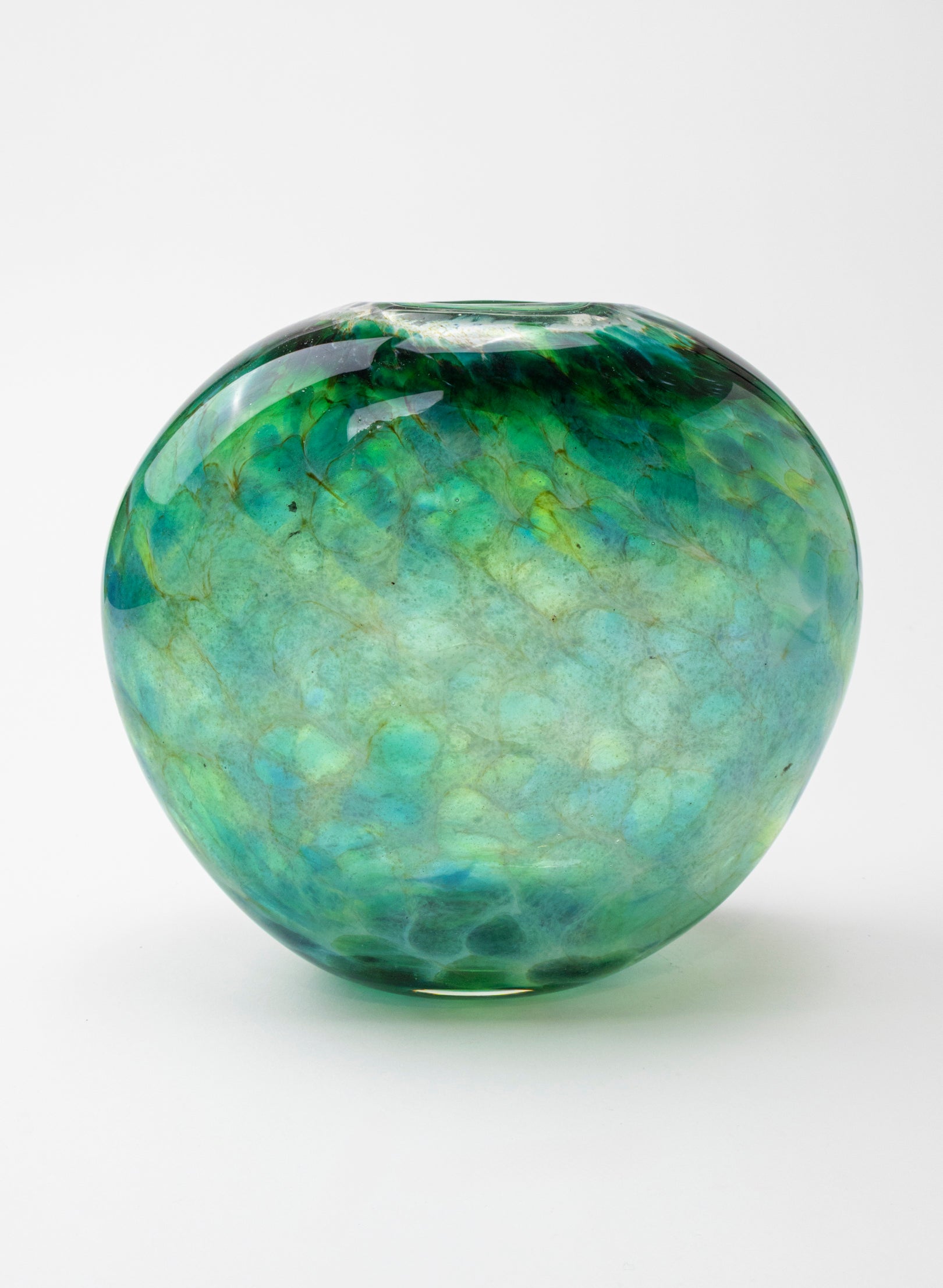 Greenstone Flat Oval Vase Small