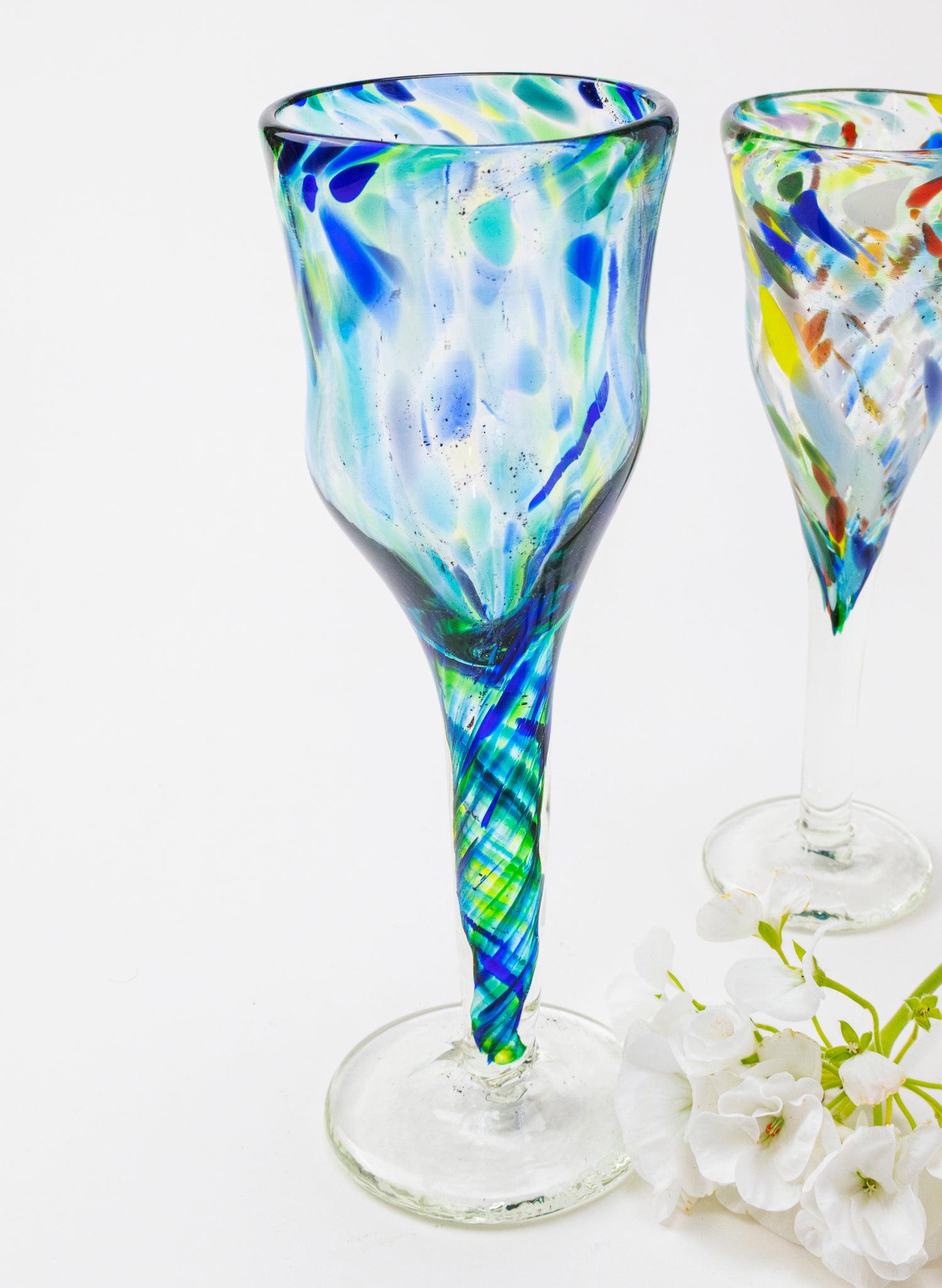 Spotty Glass Goblet