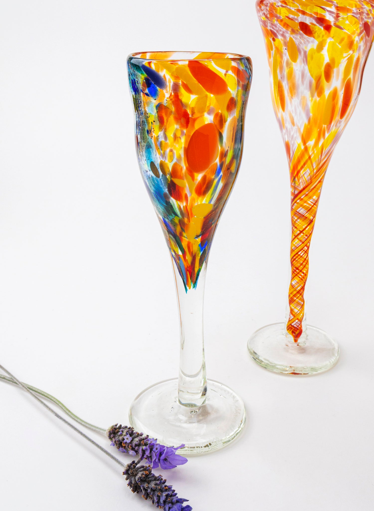 Spotty Glass Goblet