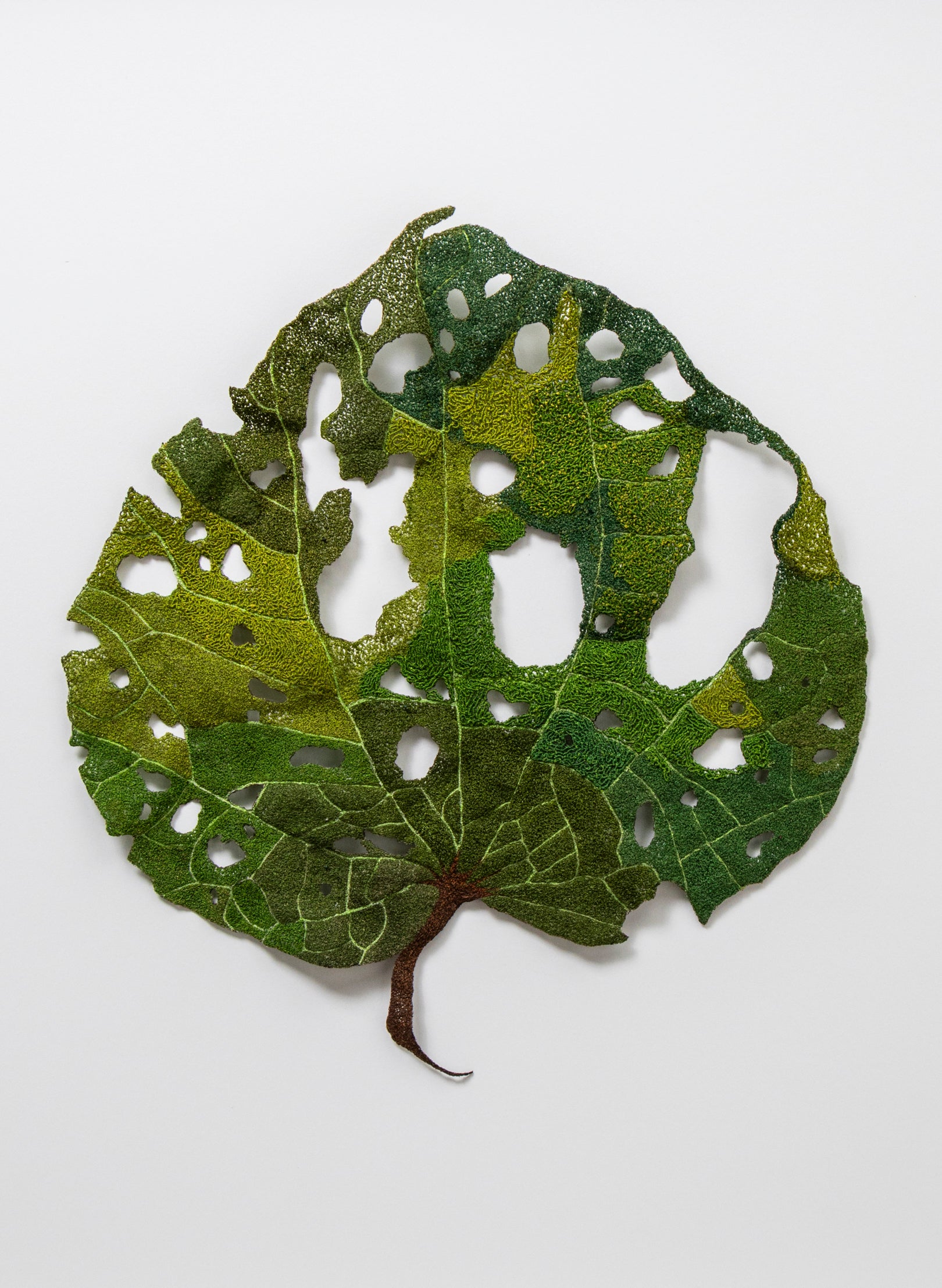 Giant Kawakawa Leaf - 3D Embroidery