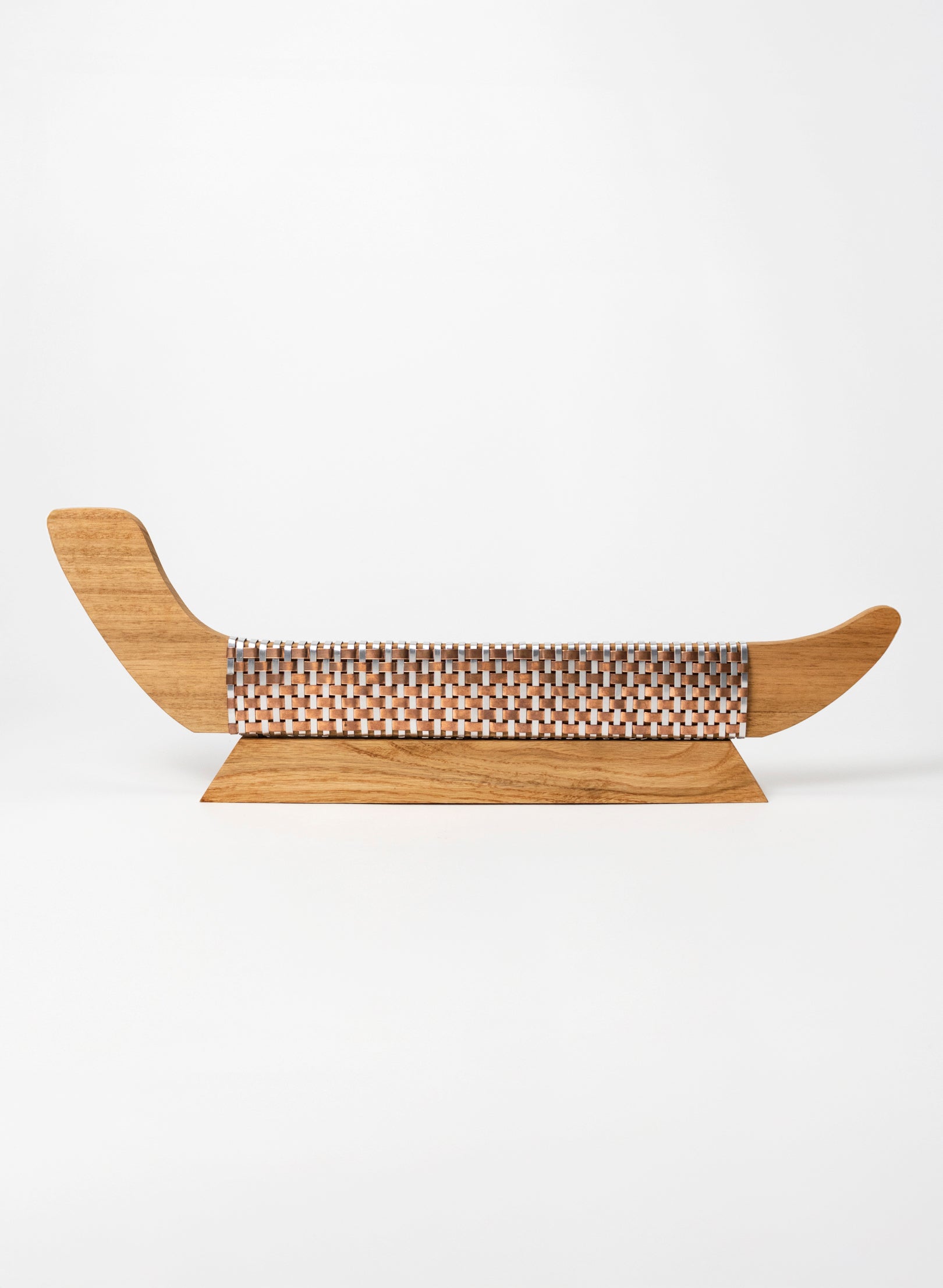 Silver and Copper Waka on Plinth