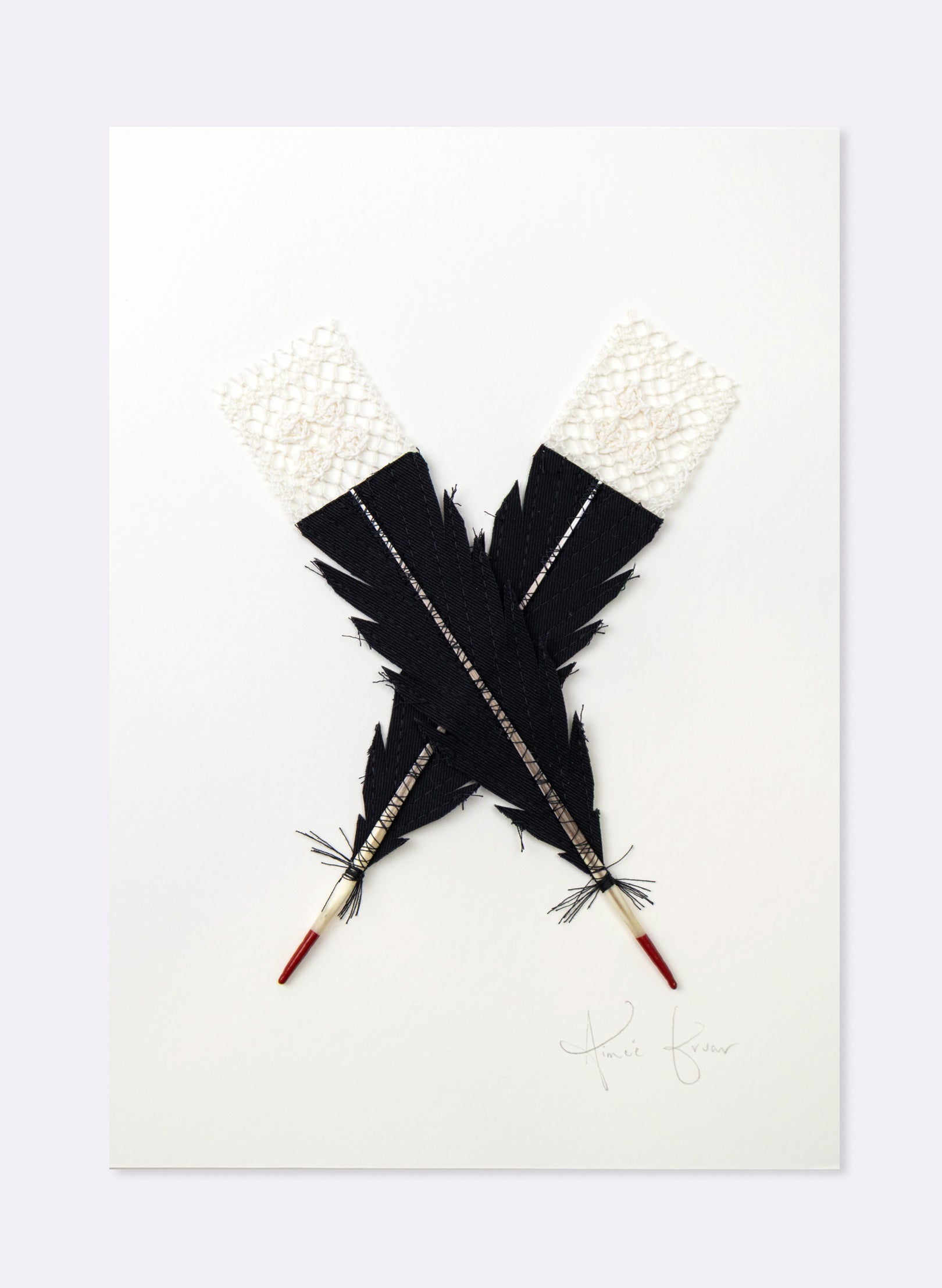 Single X Huia Feather Framed
