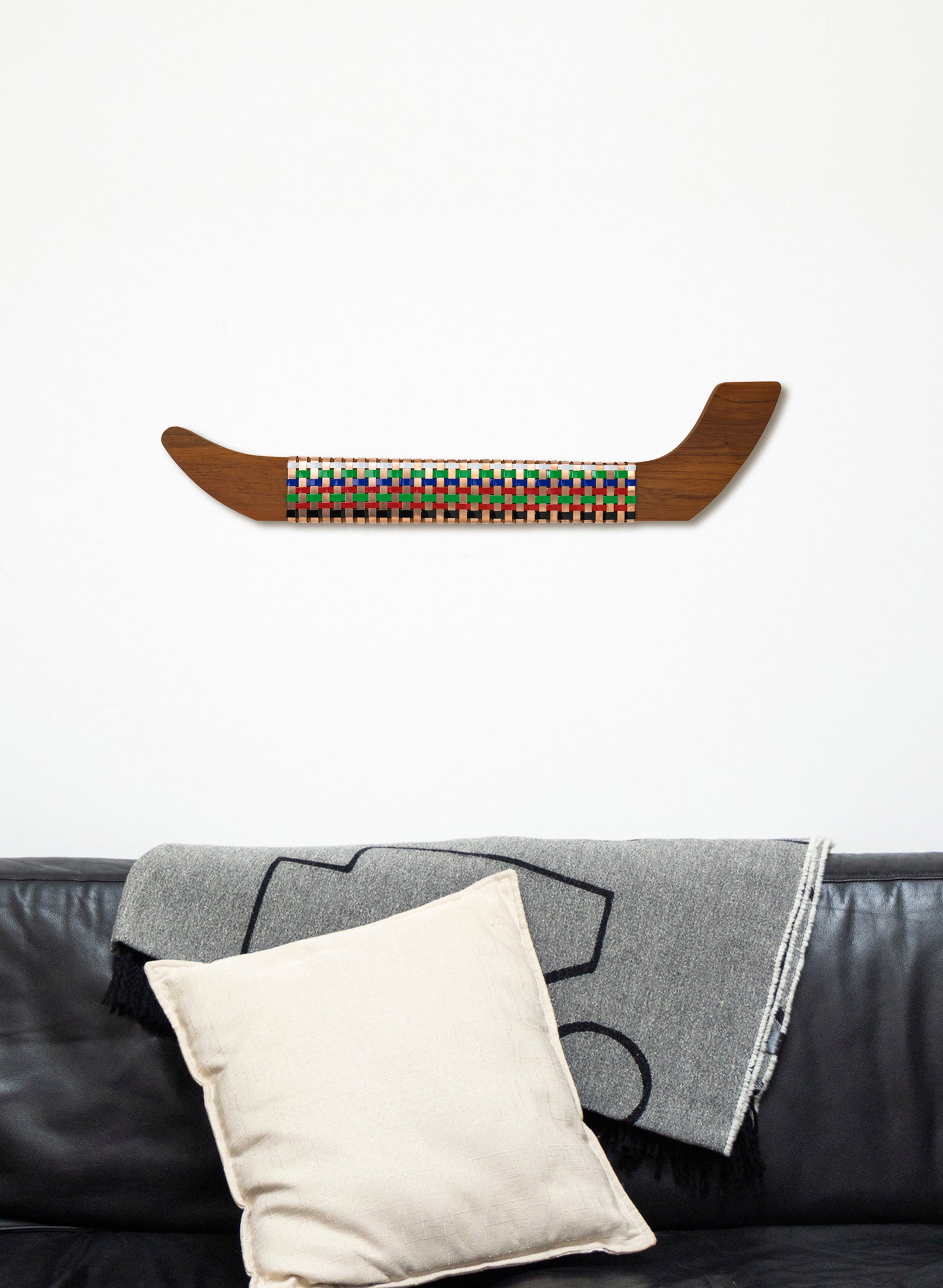 White, Red, Green, Blue & Copper Wall Waka