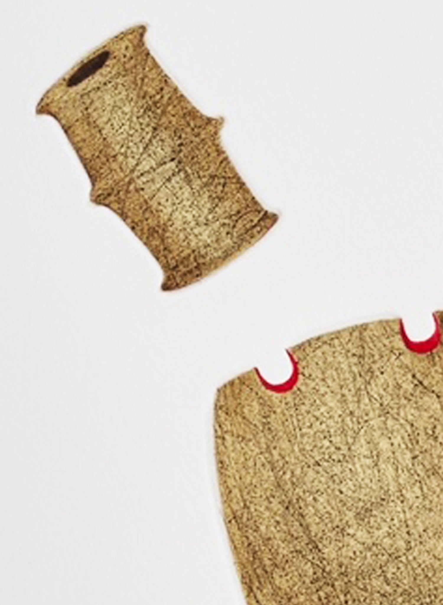 Mau Kaki  Parāoa (Whalebone Necklace) - Drypoint Print Framed