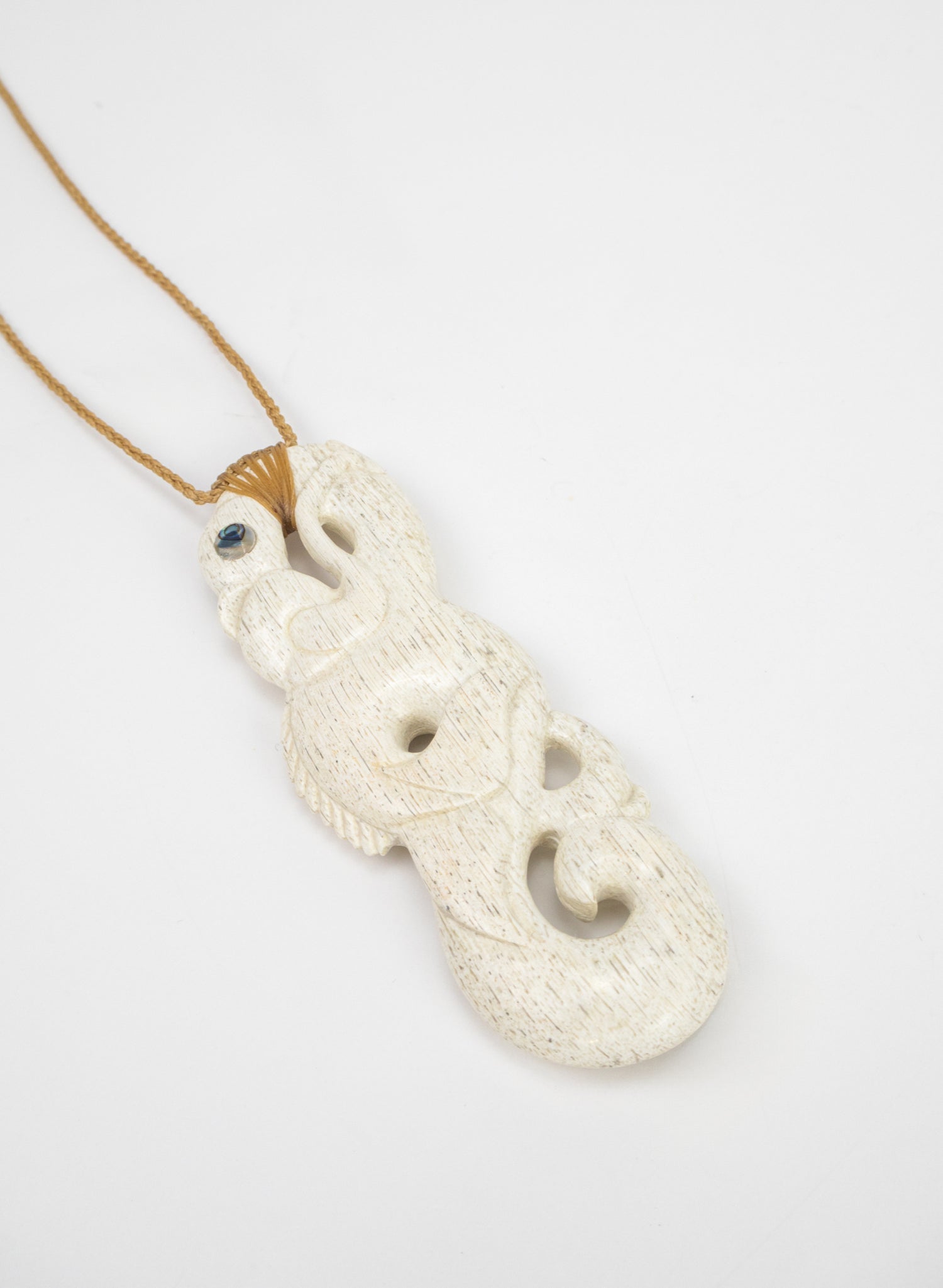Carved Whalebone Manaia Necklace