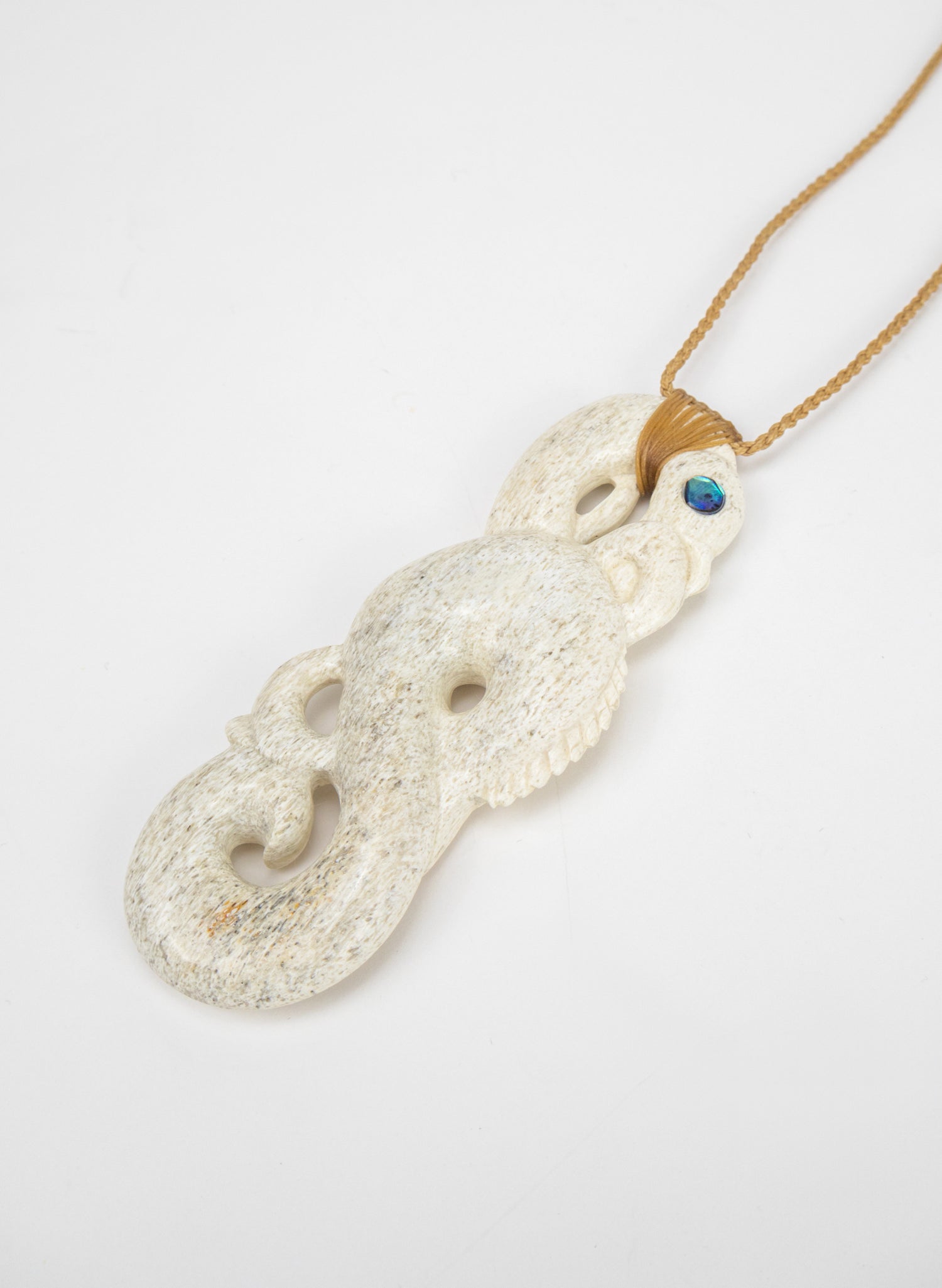 Carved Whalebone Manaia Necklace