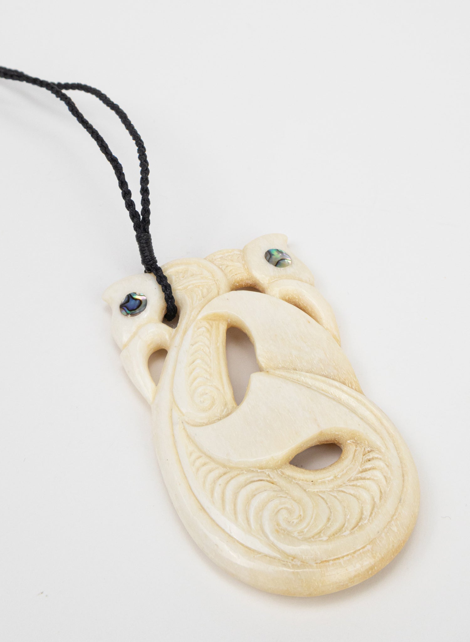 Carved Whalebone Manaia Necklace