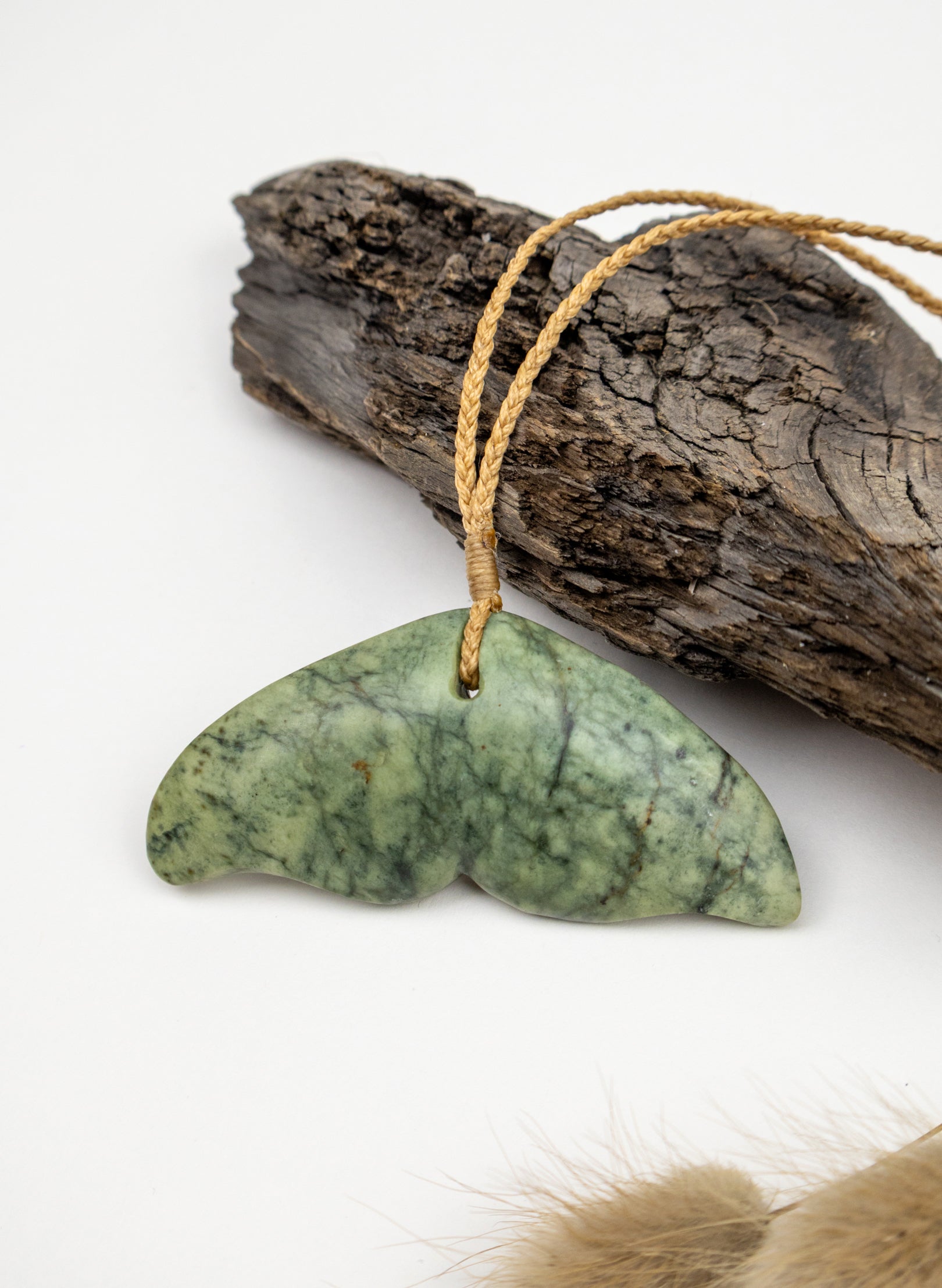 Pounamu Whale Tail Pendant