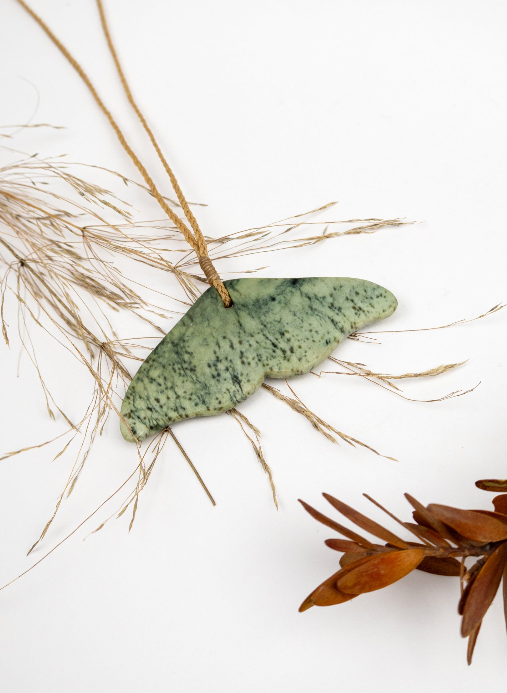 Pounamu Whale Tail Pendant