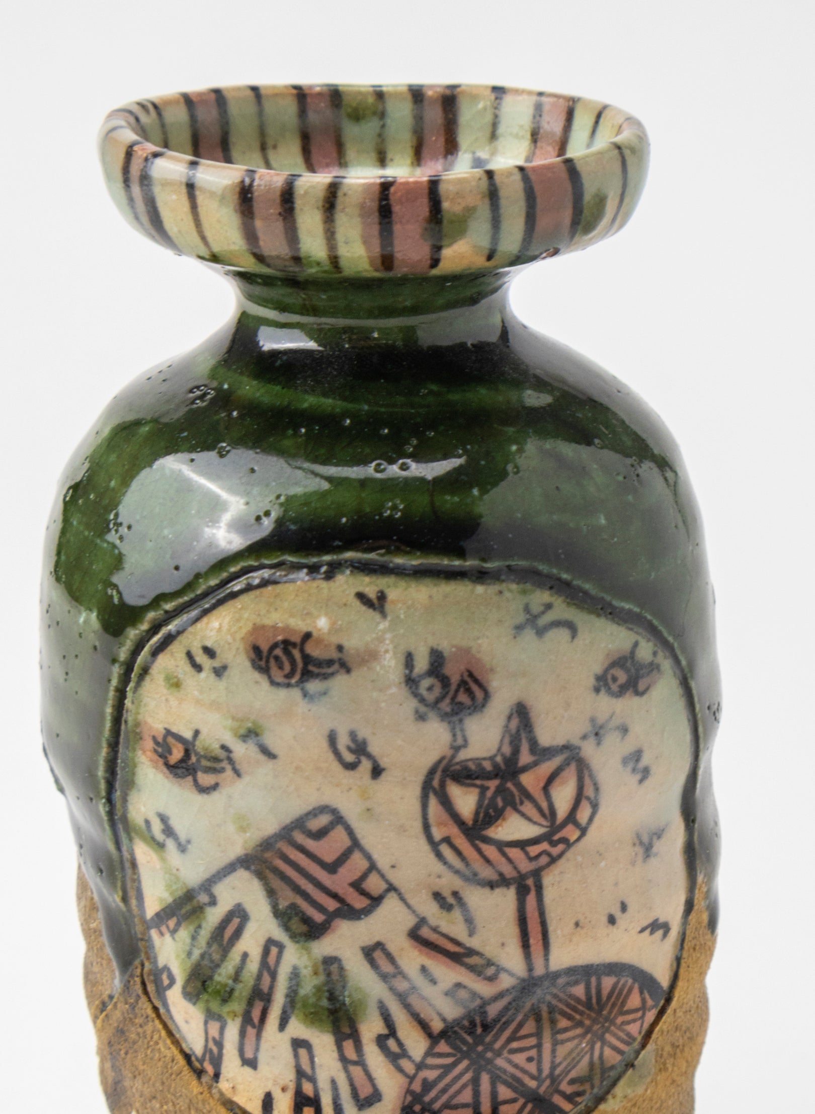 Oribe Kizeto Sake Bottle Rata