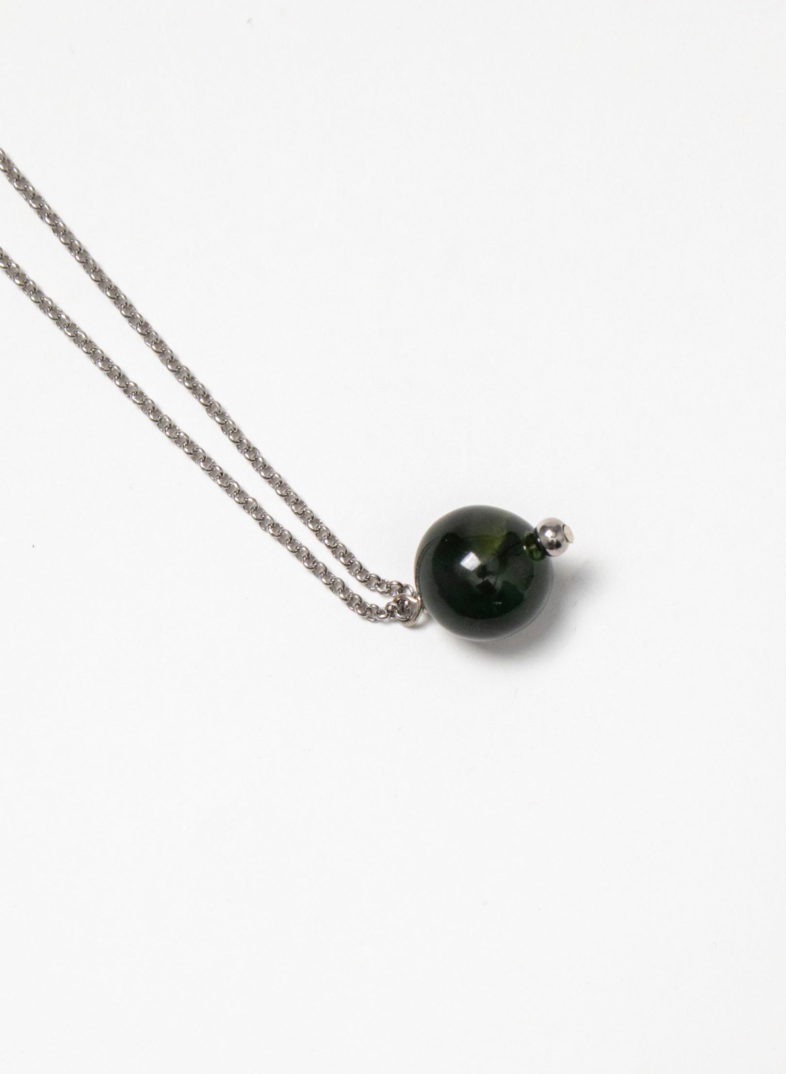 Hei Kaki Silver and Pounamu Pendant