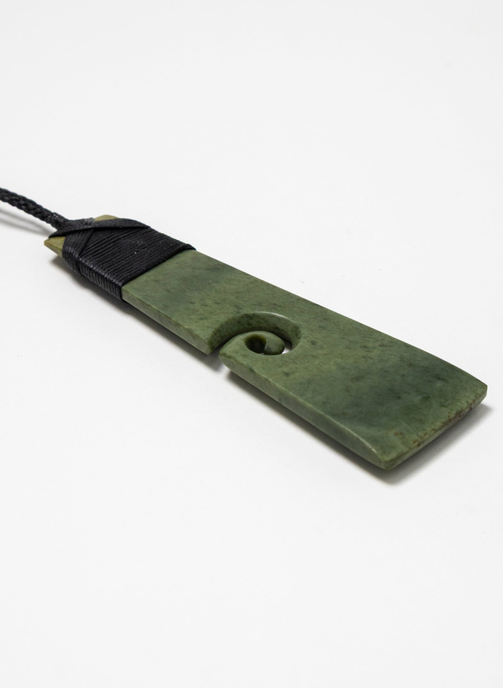 Bound Pounamu Hei Toki with Koru
