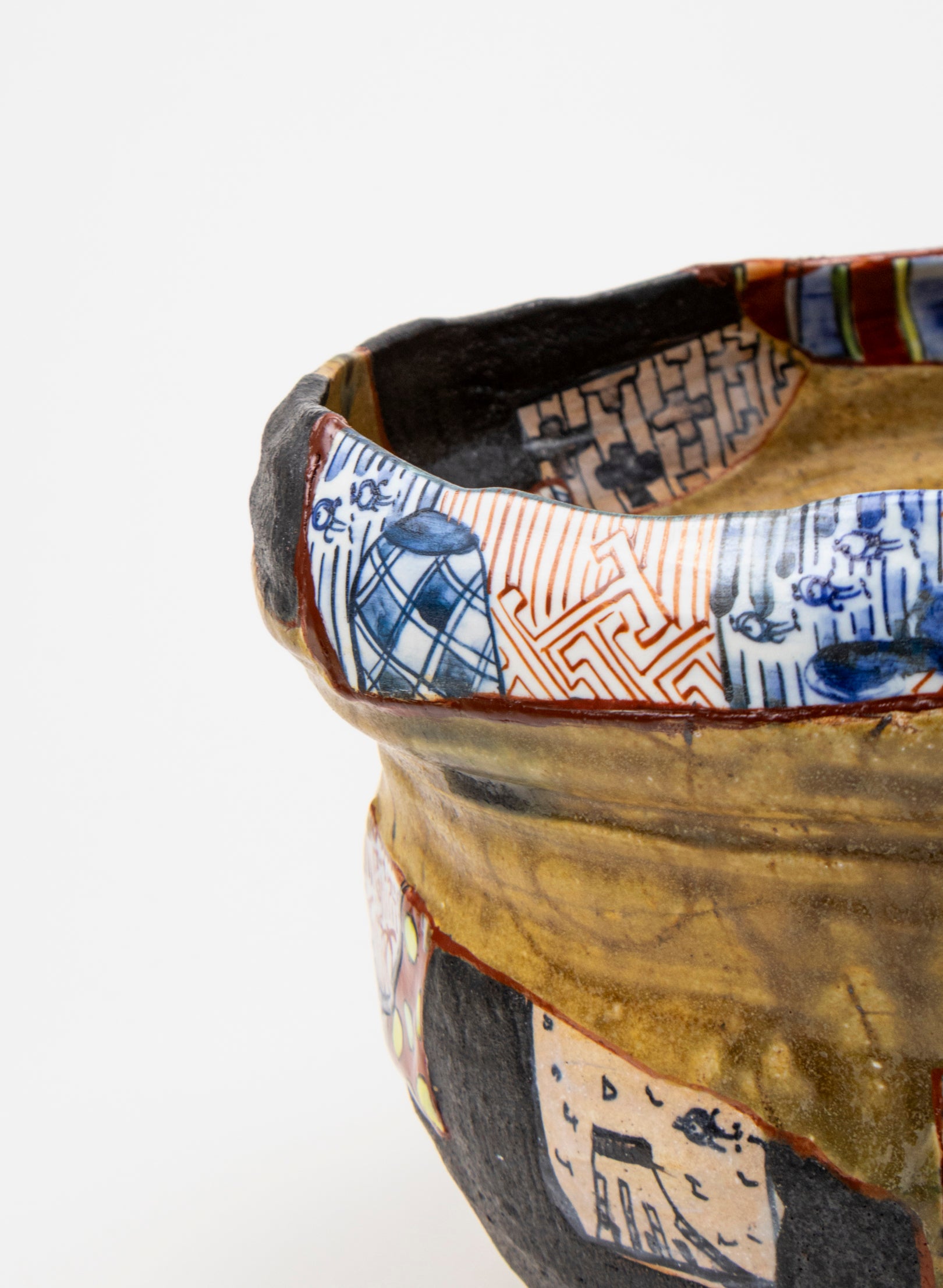 Yobitsugi Style Large Tea Bowl