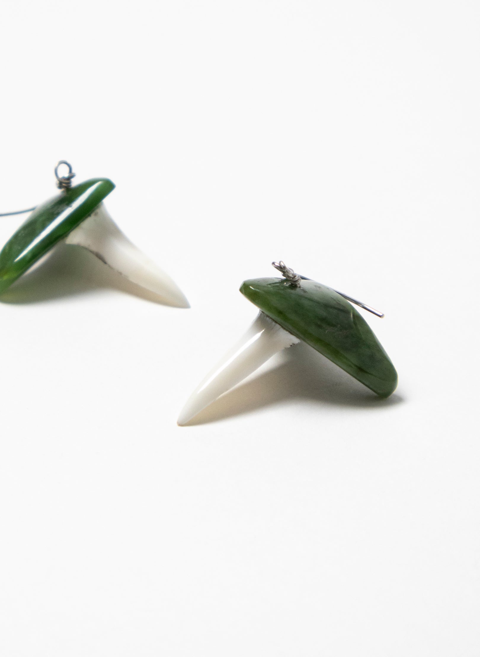 Pounamu & Niho Mako Earrings