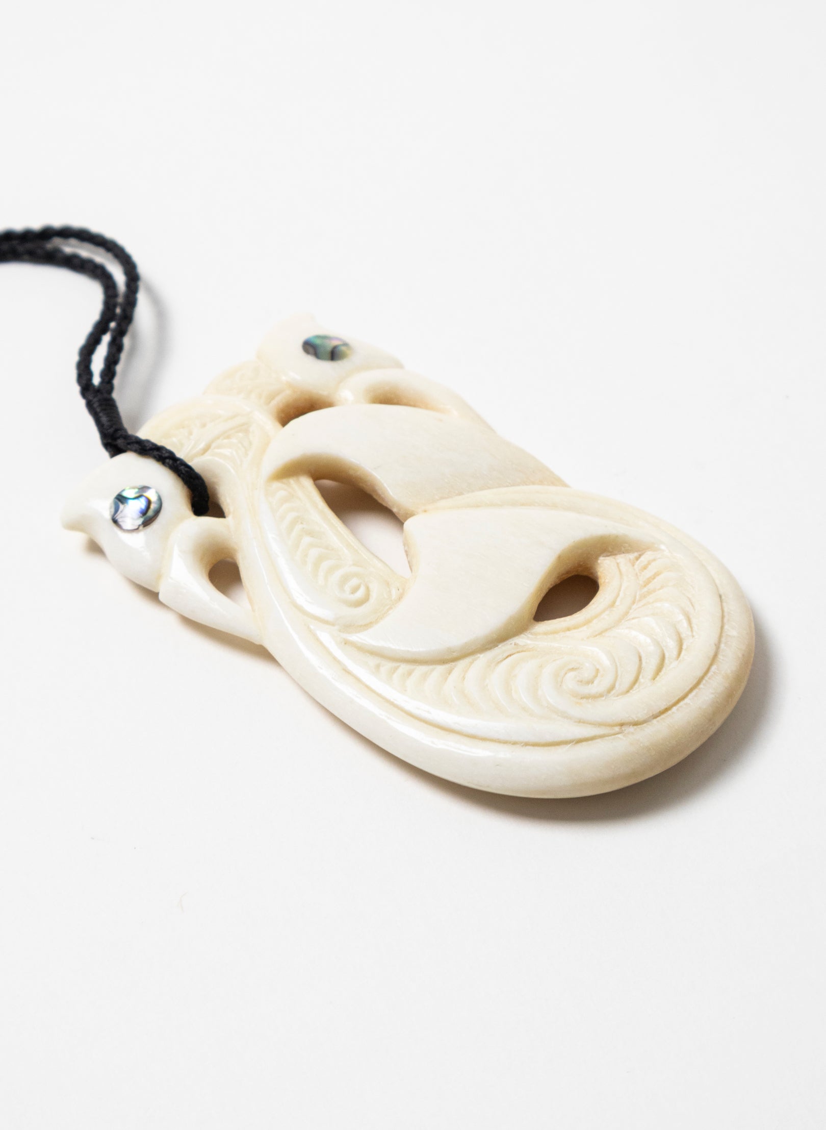 Whale Bone Manaia with Eyes